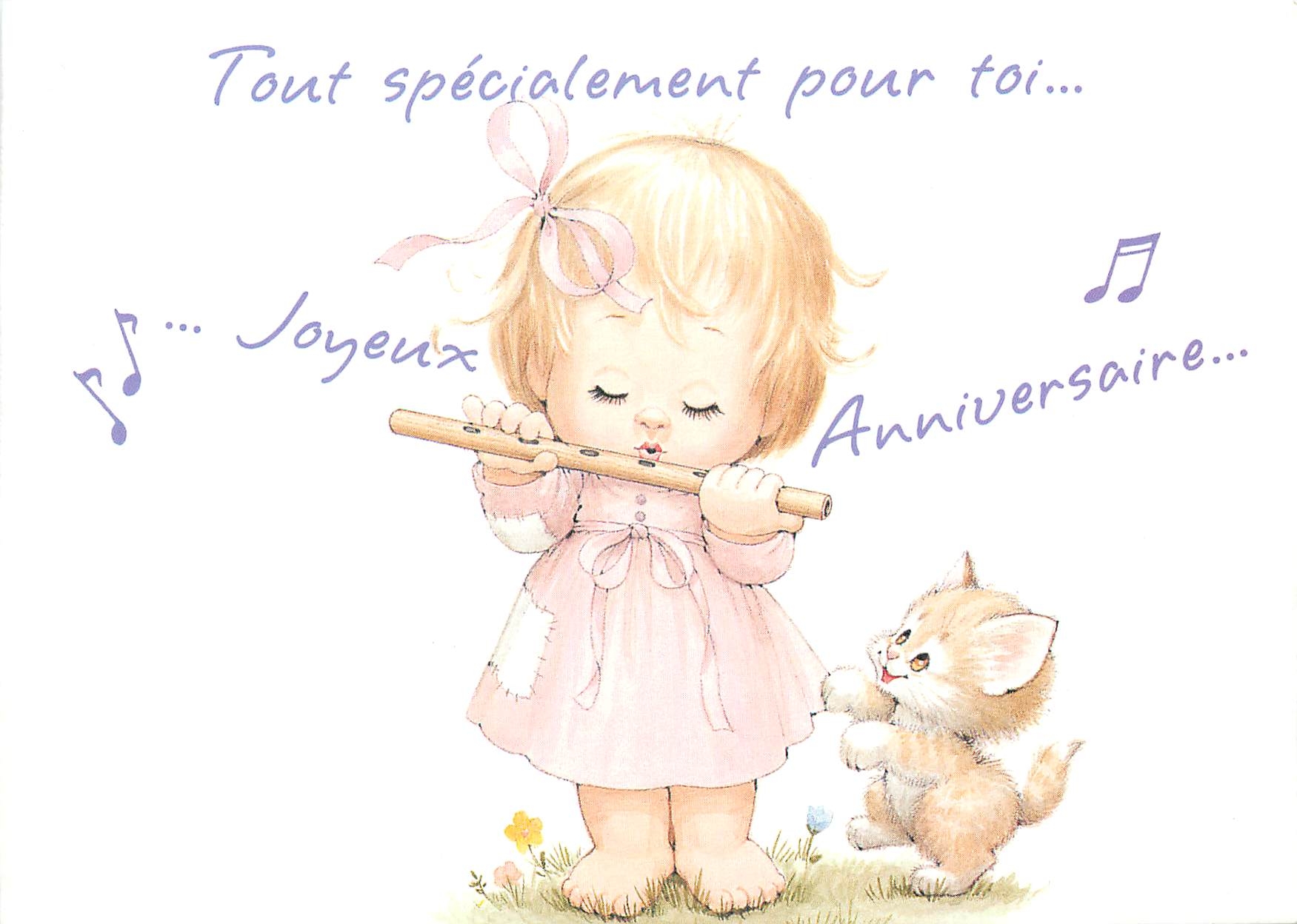 CPM Enfant Flute Chat Chaton
