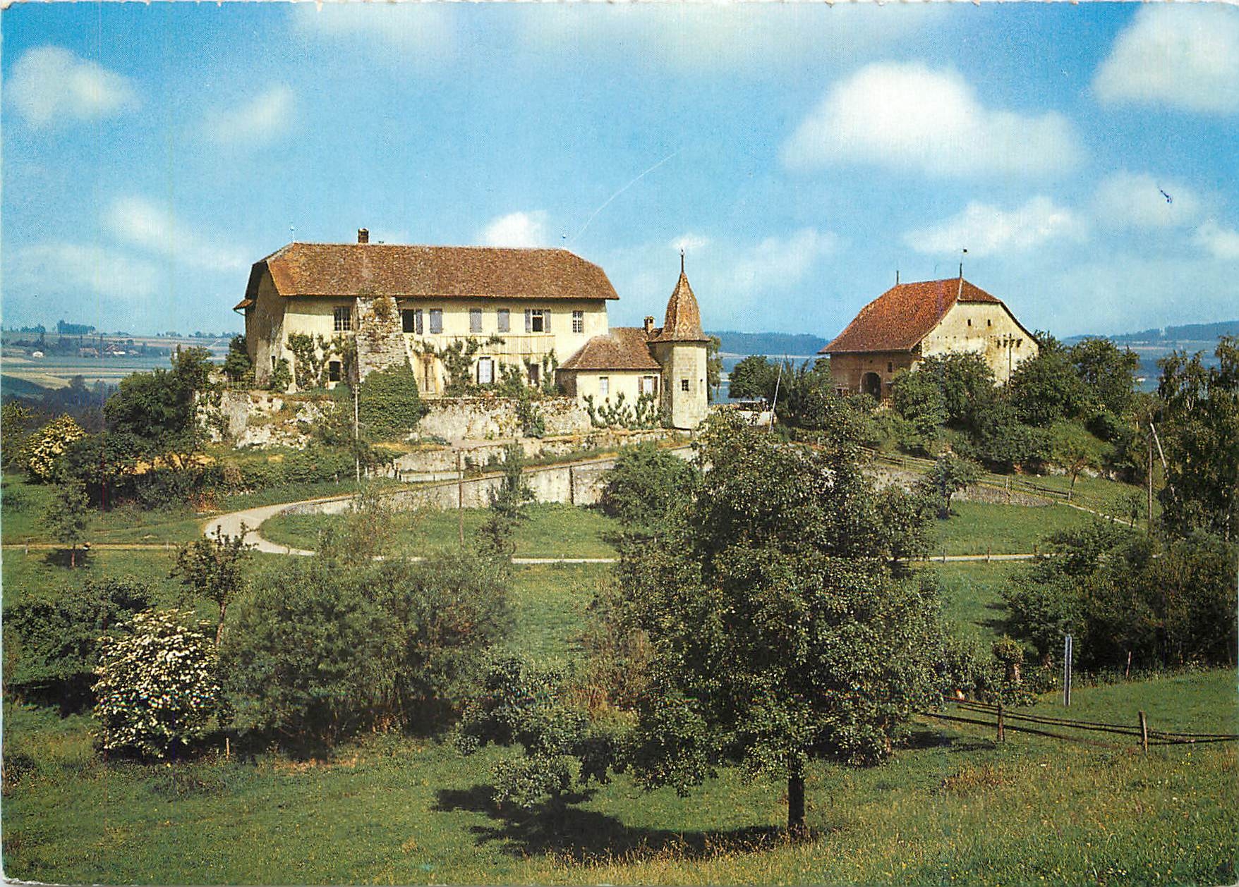 CPM Le Bassin de la Mentue le chateau de Bioley Magnoux au fond les environs d'Orzens et le Bois de 