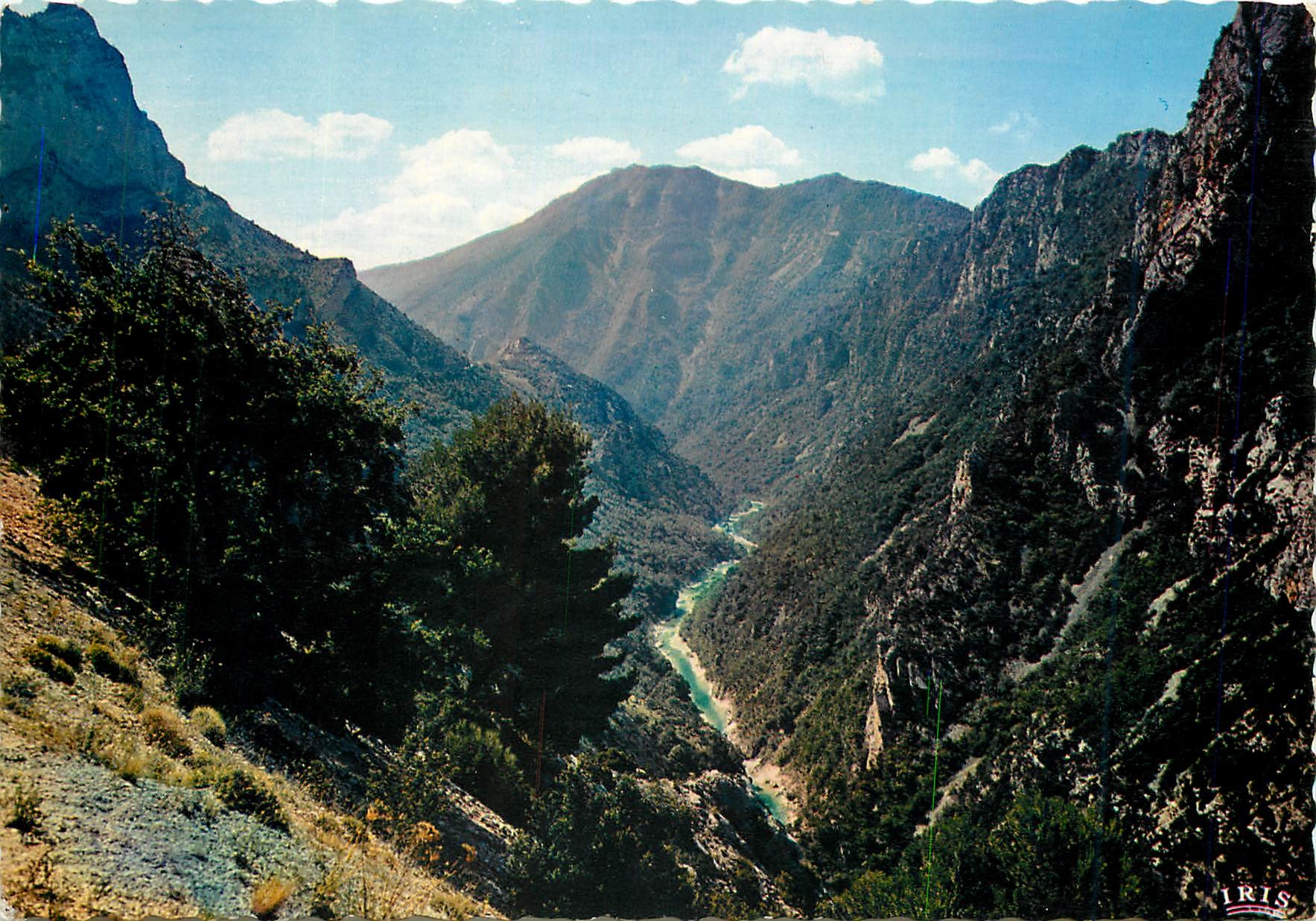 CPM Gorges du Verdon le Verdon s'acheminant vers la sortie des Gorges