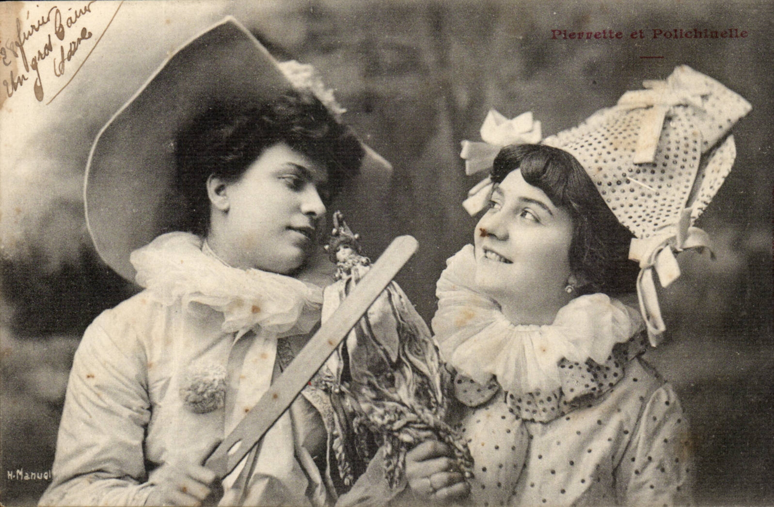 CPA Fantasy Children Pebble and Punchinello