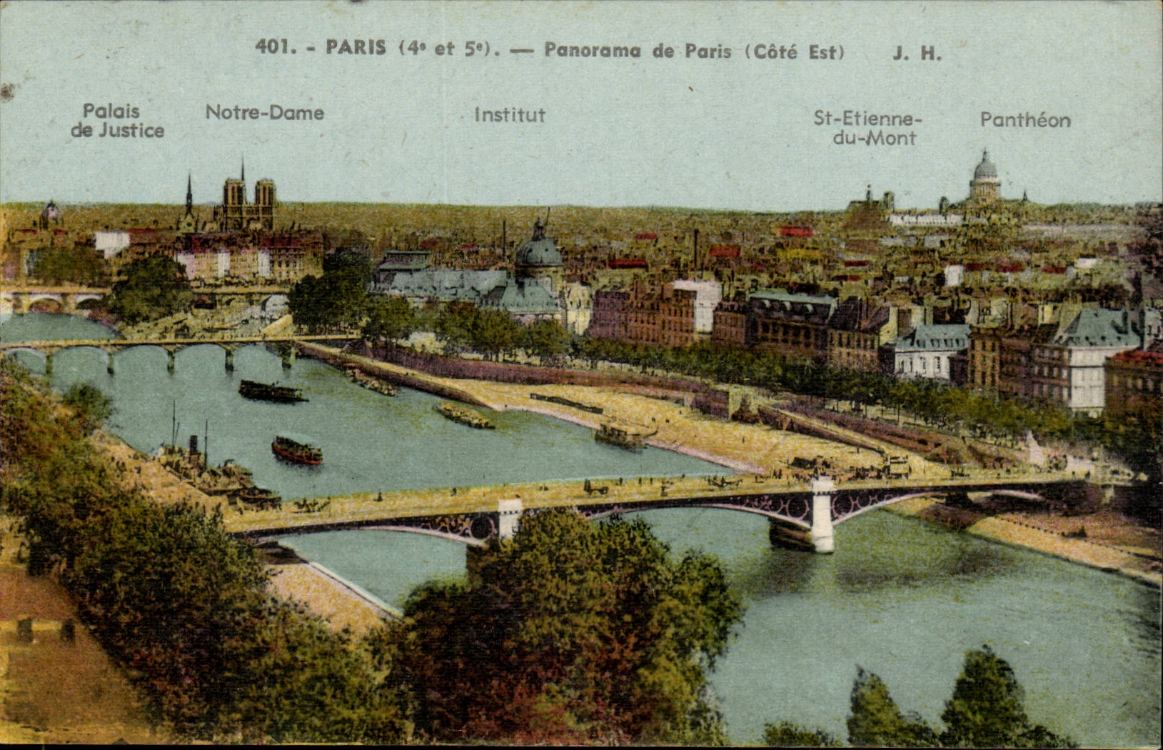 Panorama Paris-CPA von Paris (Ostkuste)
