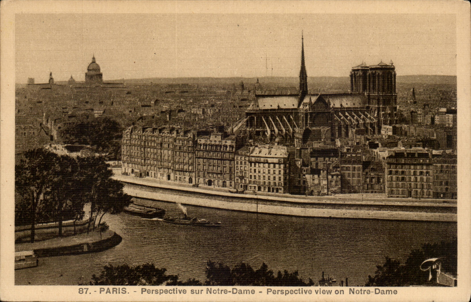Paris CPA Perspective sur Notre Dame