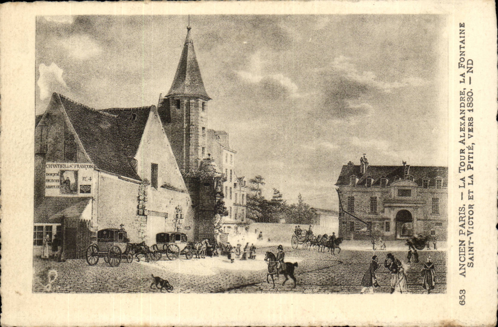 Altes Paris CPA der Aufsatz Alexandre der Brunnen Saint-Sieger und das Mitleid uber 1830