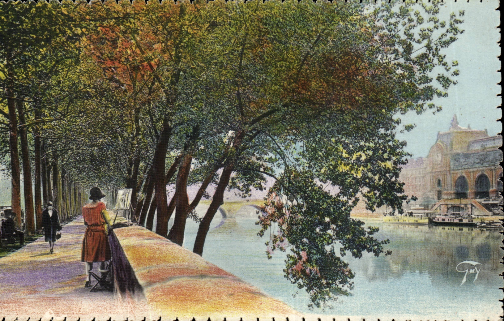 Paris CPA gesehen auf den Seine und das Kai von Orsay