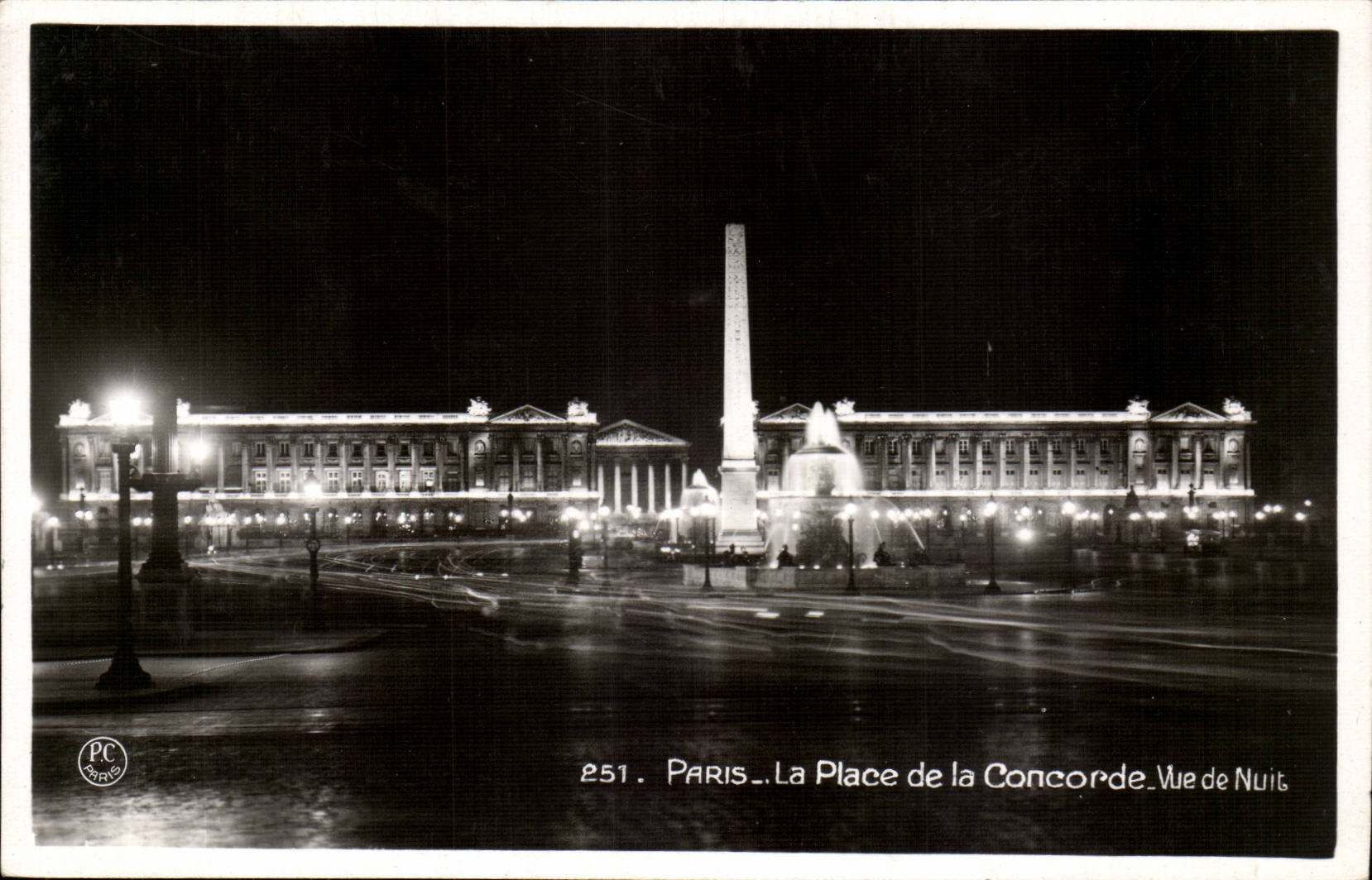 Paris CPA der Ort der Harmonie gesehen von der Nacht