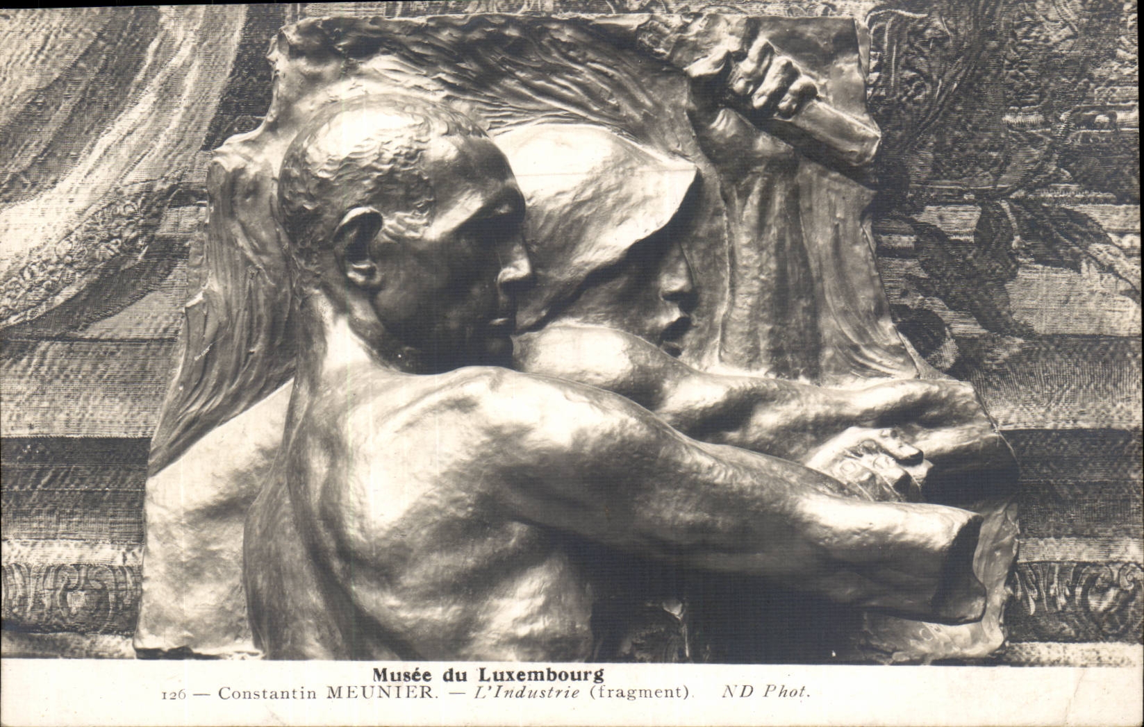 Paris CPA Museum of Luxembourg Constantin Meunier industry (fragment)