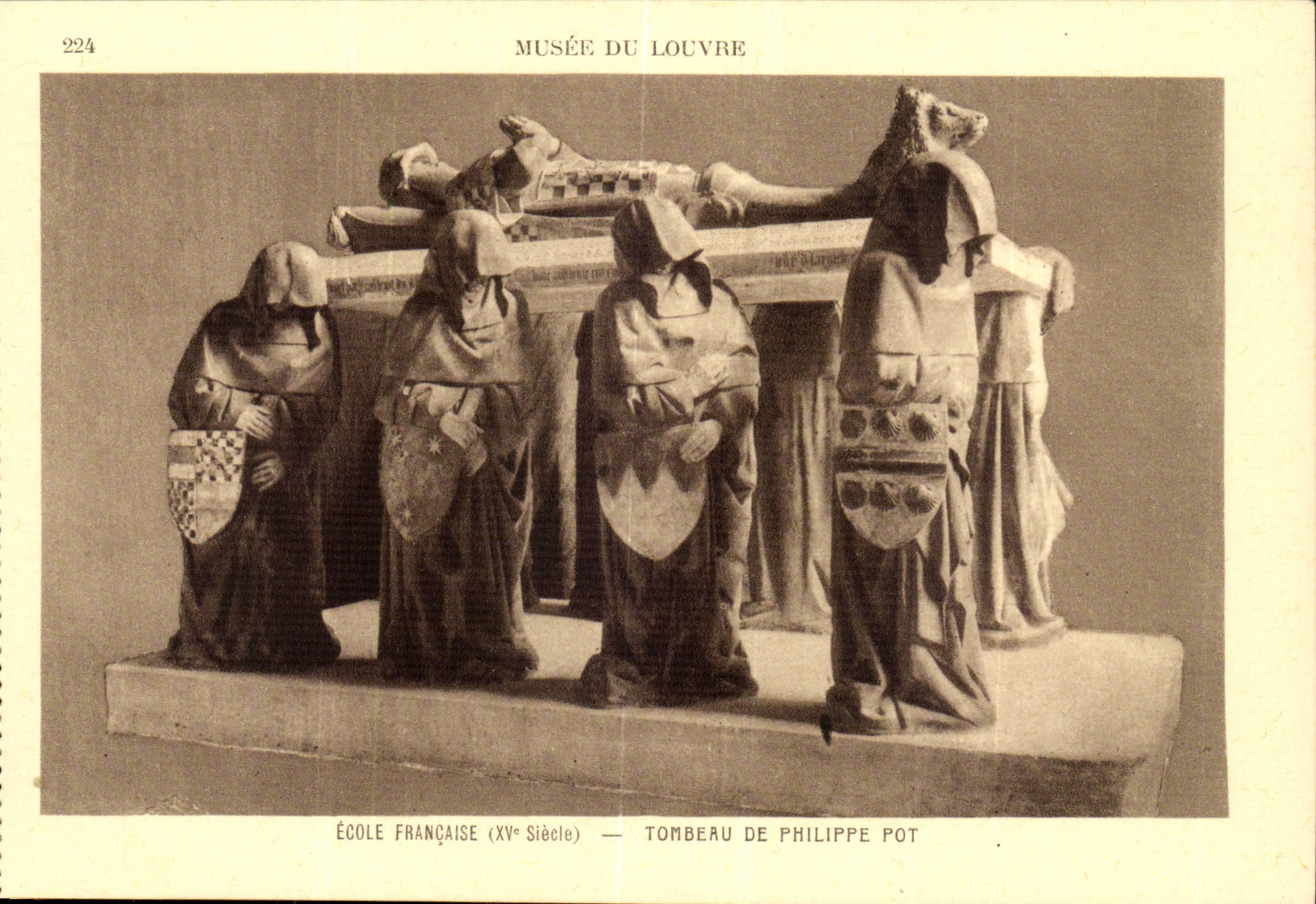 Paris CPA Museum of the Louvre French School Tomb of Philippe Pot