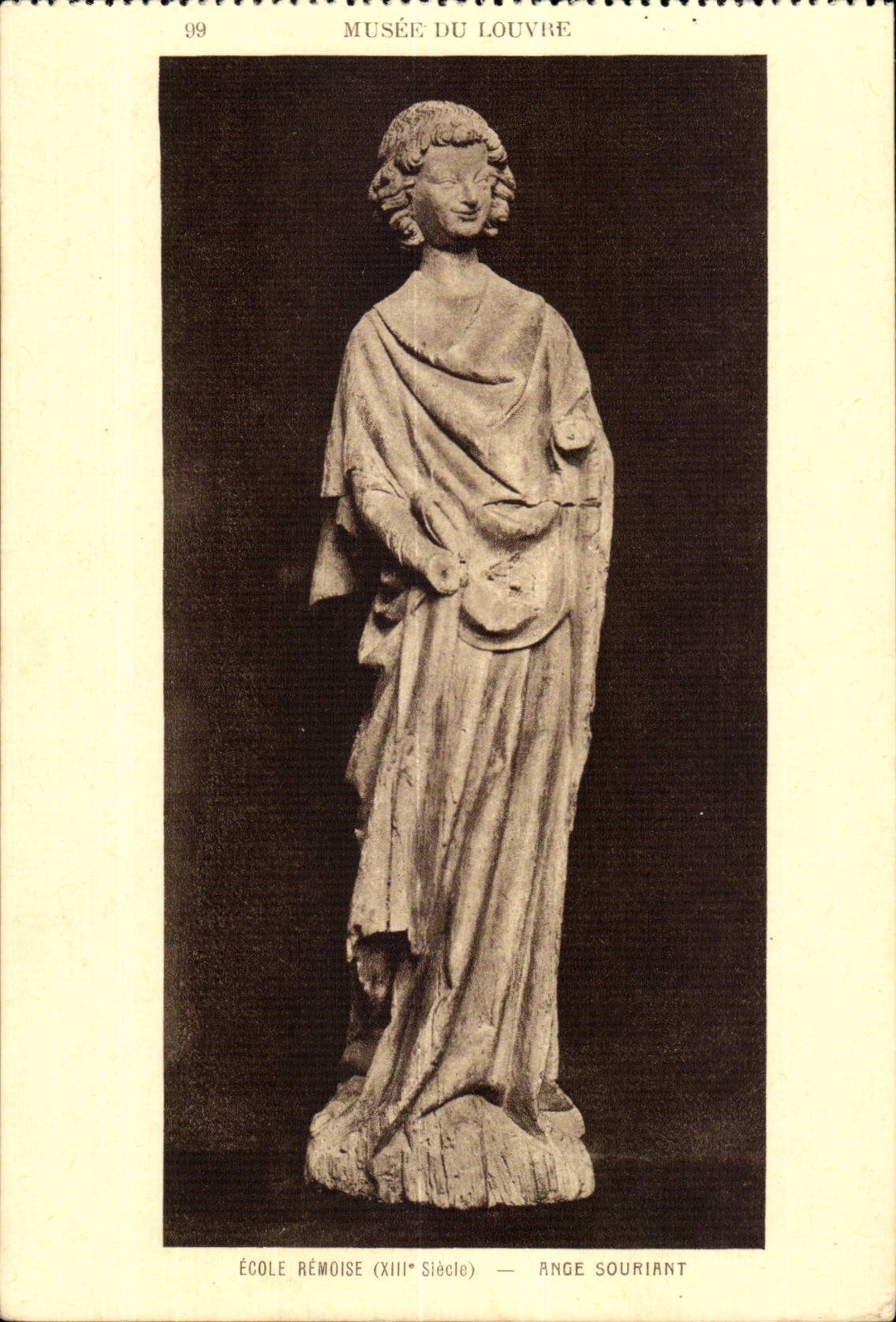 Paris CPA Museum of the Louvre School remoise (13th) smiling Angel