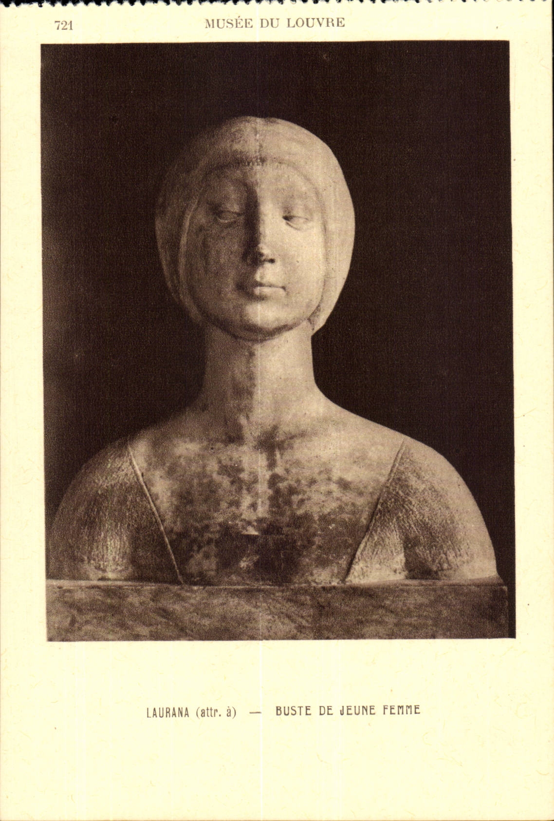 Museum of the Louvre CPA Laurana Bust of young woman