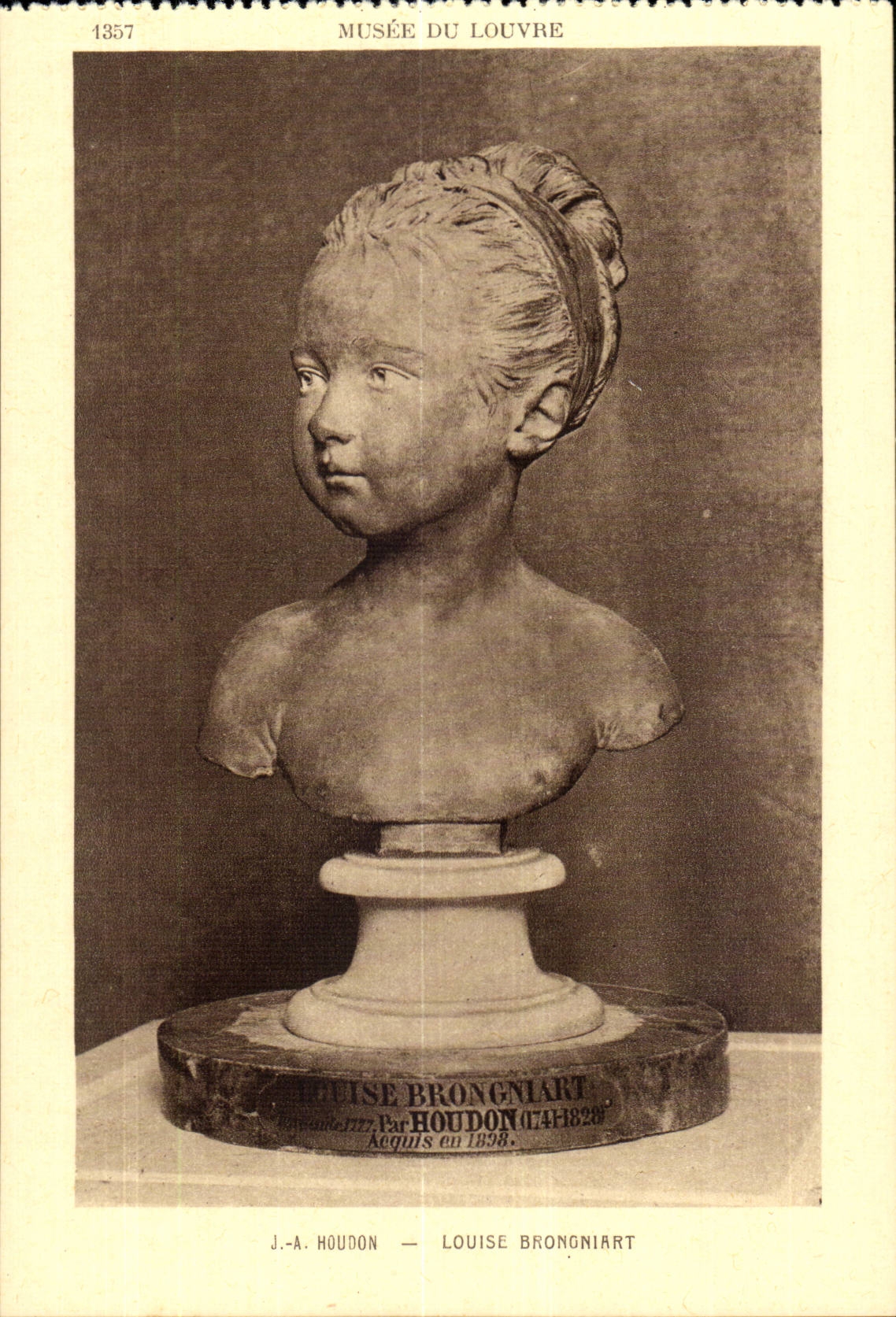 Museum of the Louvre CPA J has Houdon Louise Brongniart