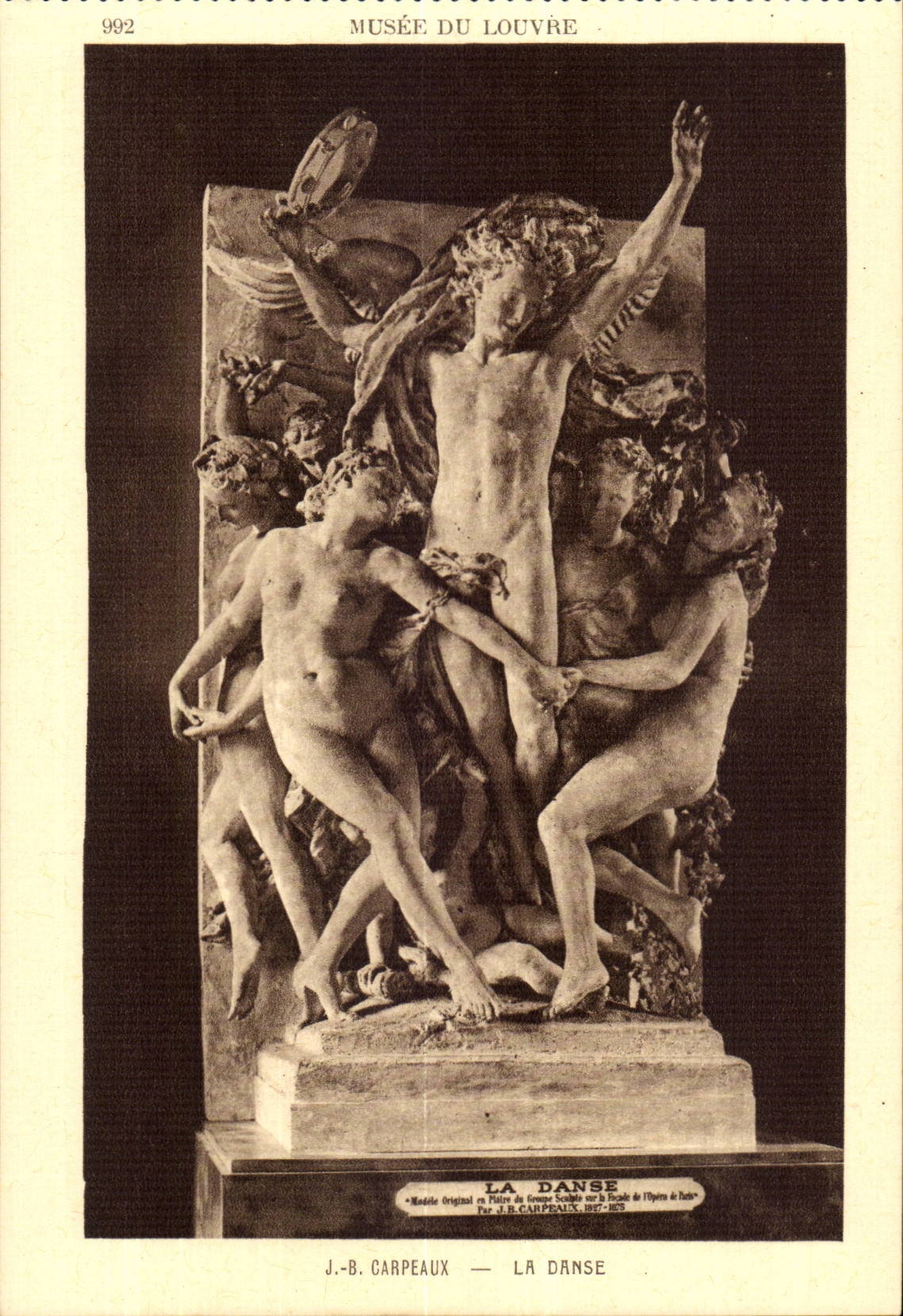 Museum of the Louvre CPA J B Carpeaux dance