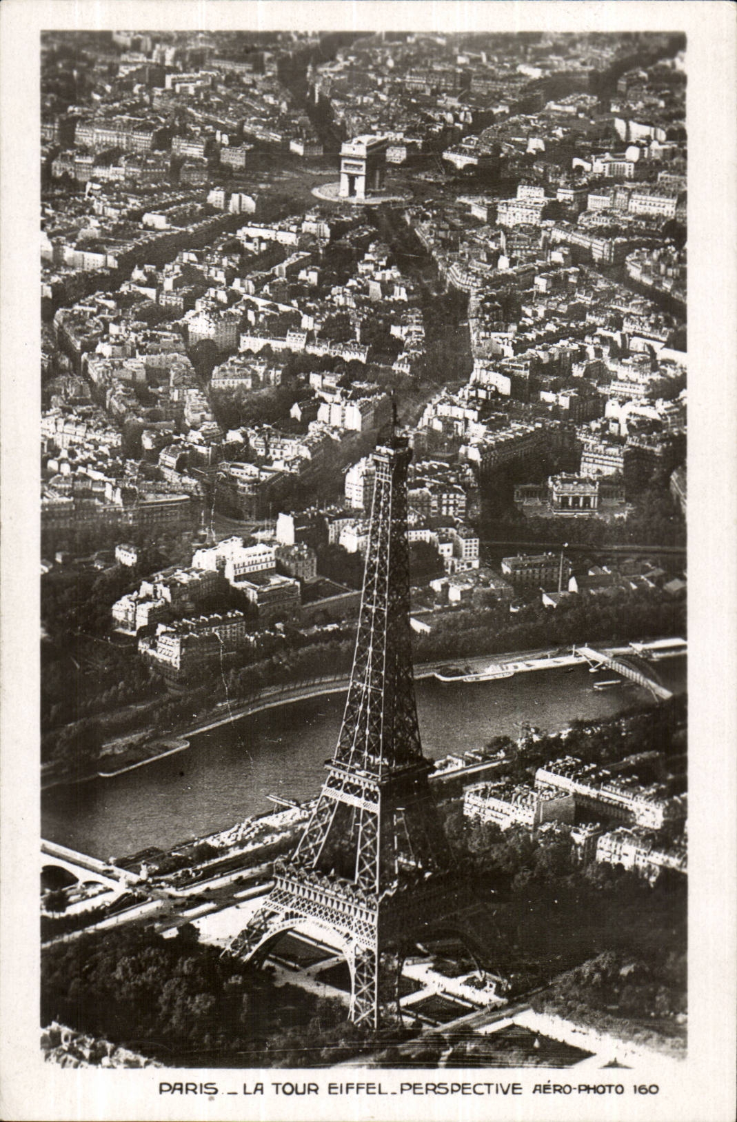 Paris CPA the Tower Eiffel View