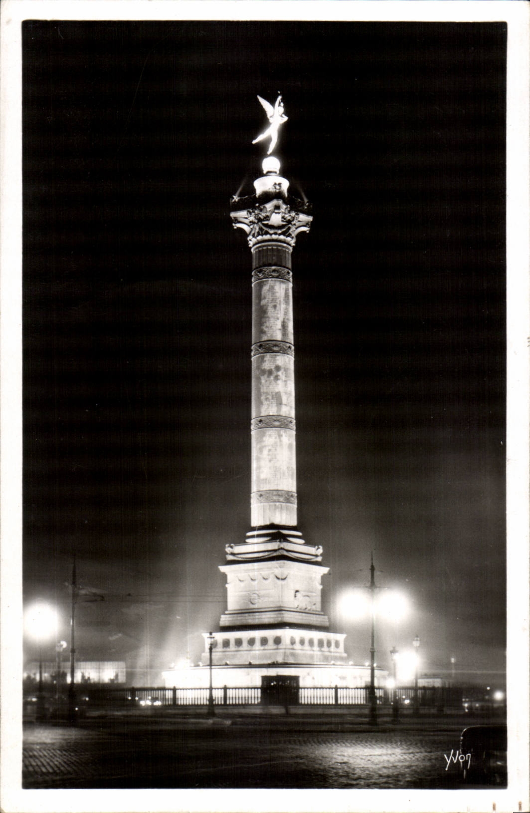 Paris CPA the column of illuminee July