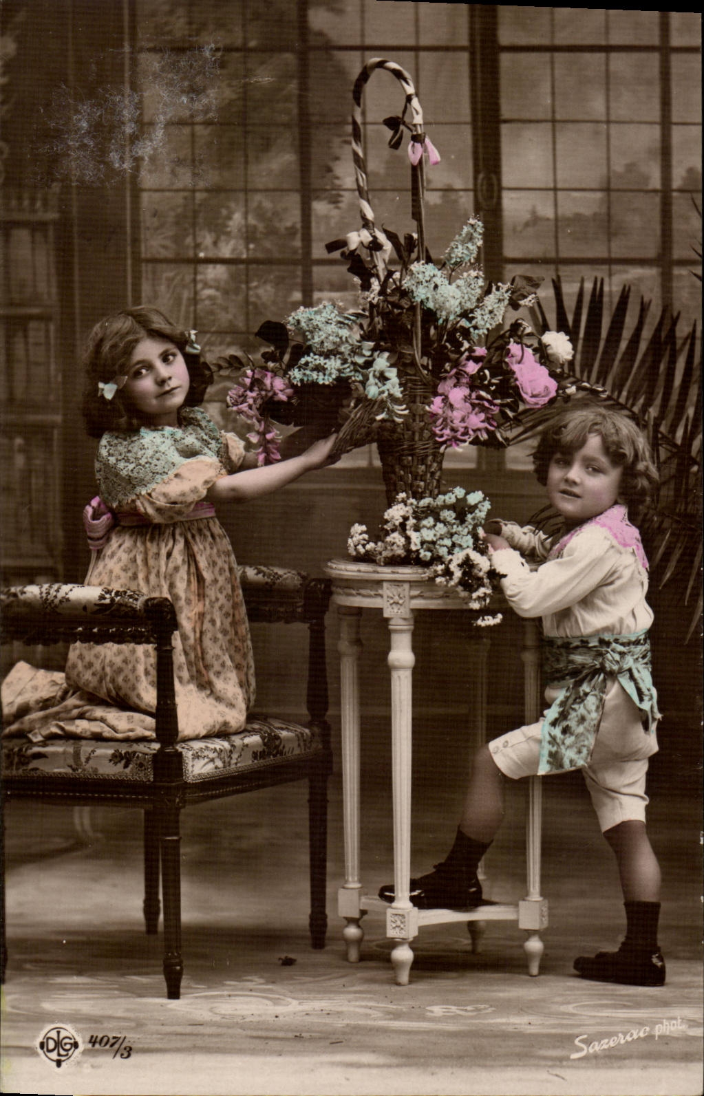 Fantasy - Child Girl - Boy - Flower - Suzanne Lehman - CPA