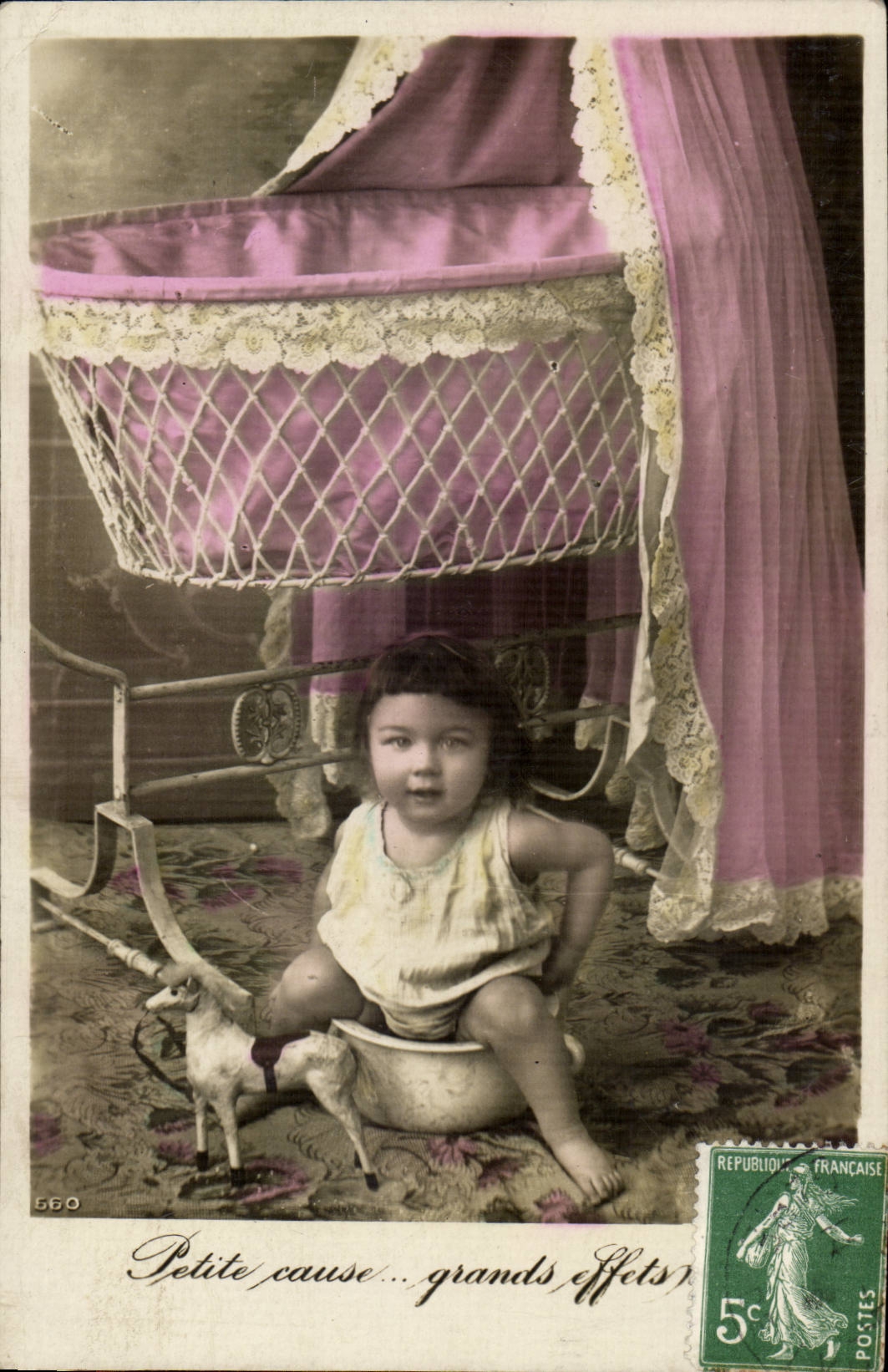 Fantasy - Child - Small cause large effects - lullaby - pot - horse - Suzanne Lehman - CPA