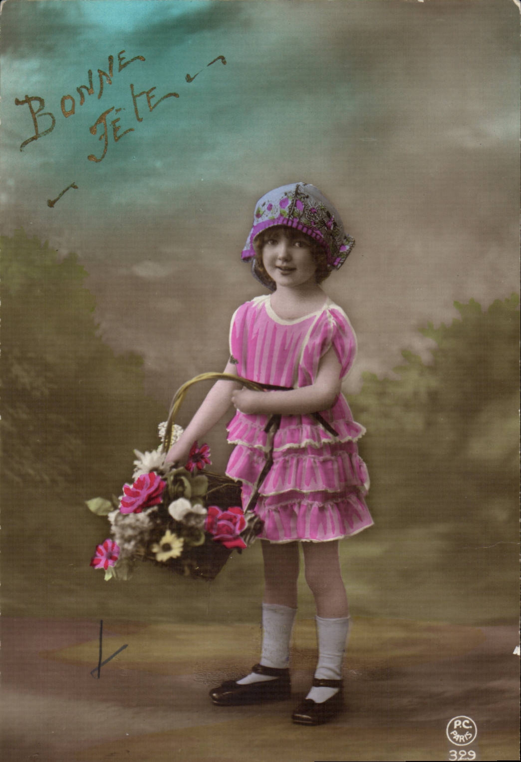 Fantasy - child - girl - Good Festival - Yvonne - pink - CPA