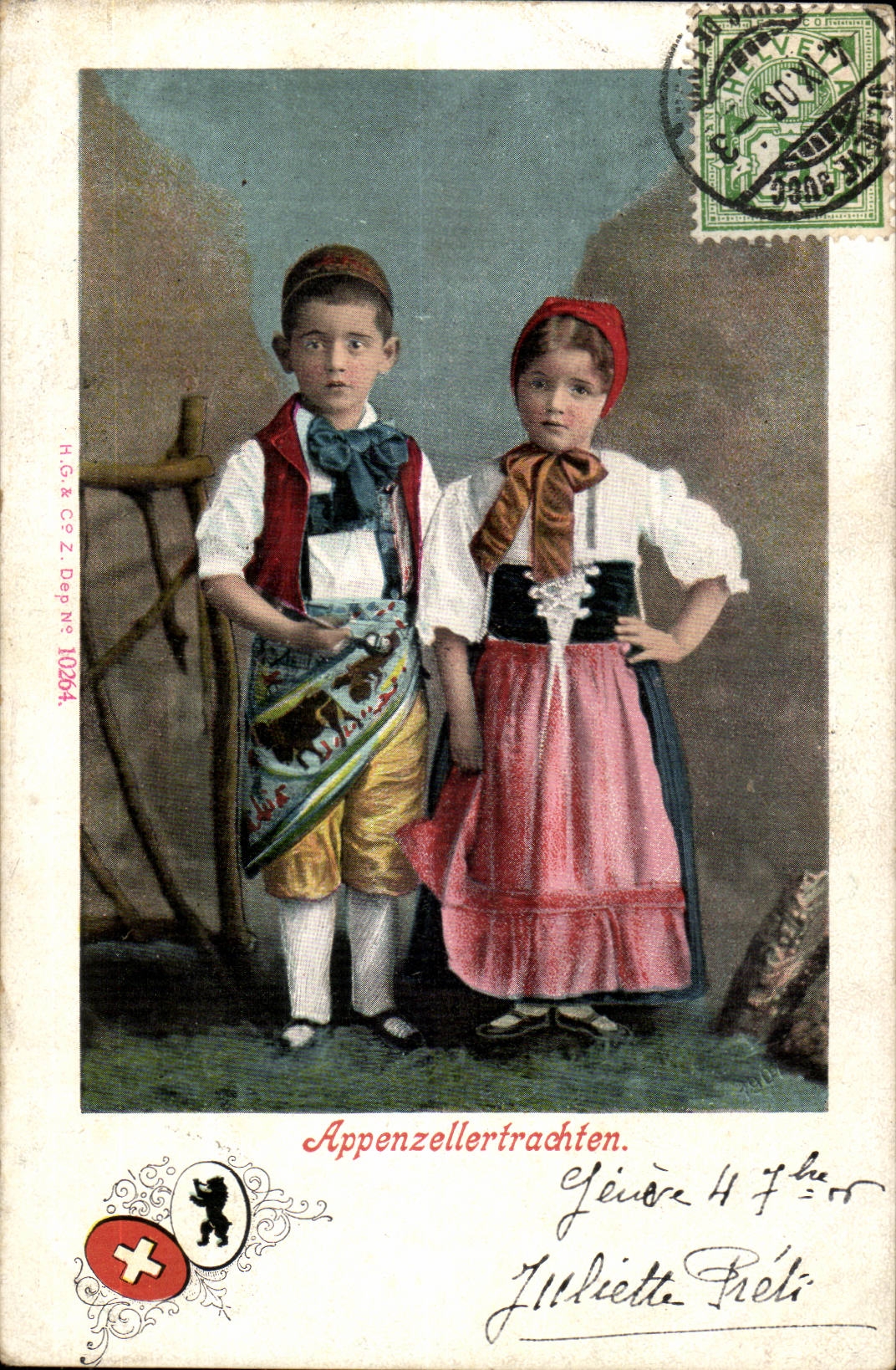 Phantasie - f-Kind - Folklore - Kostum - Appenzellertrachten - Juliette Preli - CPA