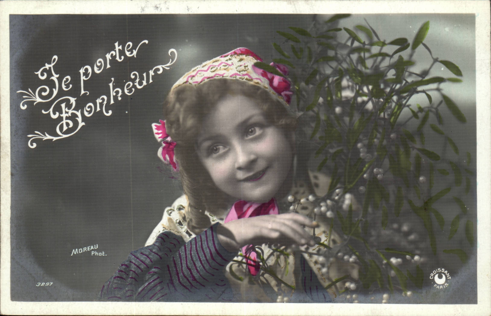 Fantasy - Child - girl - I carry Bonheur - Andre Chambon - CPA