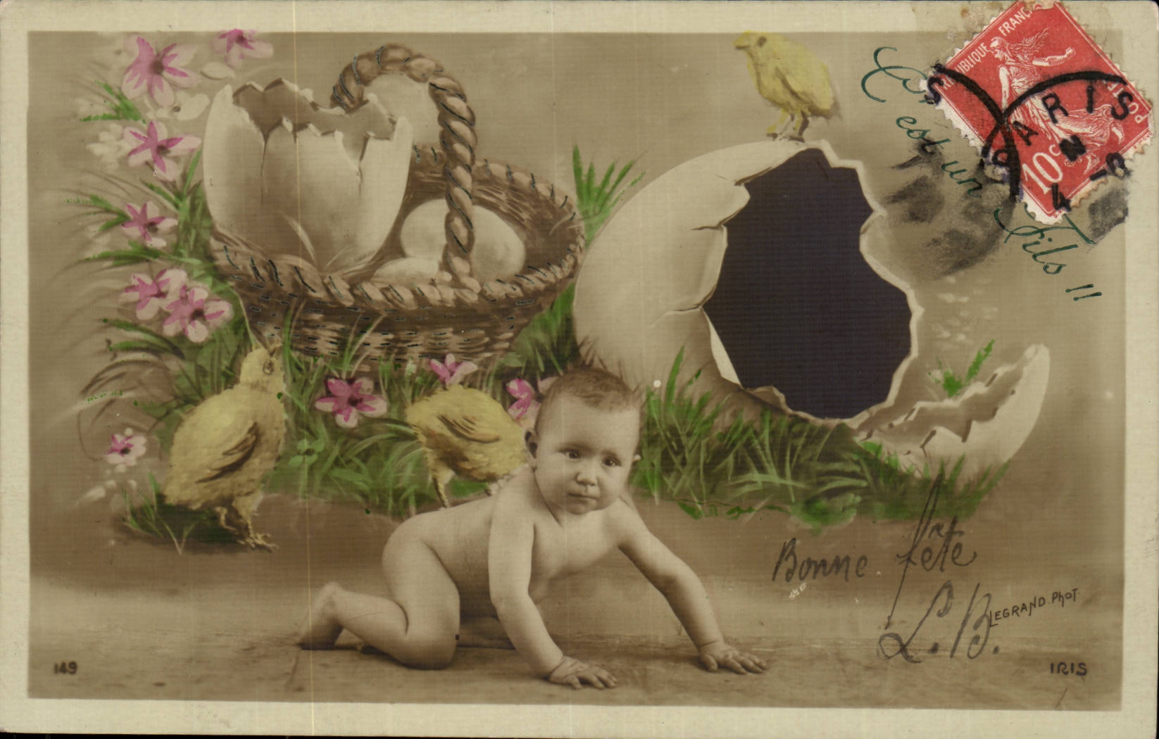Fantasy - Child - good Festival - Lehman - Chick - egg - baby - CPA