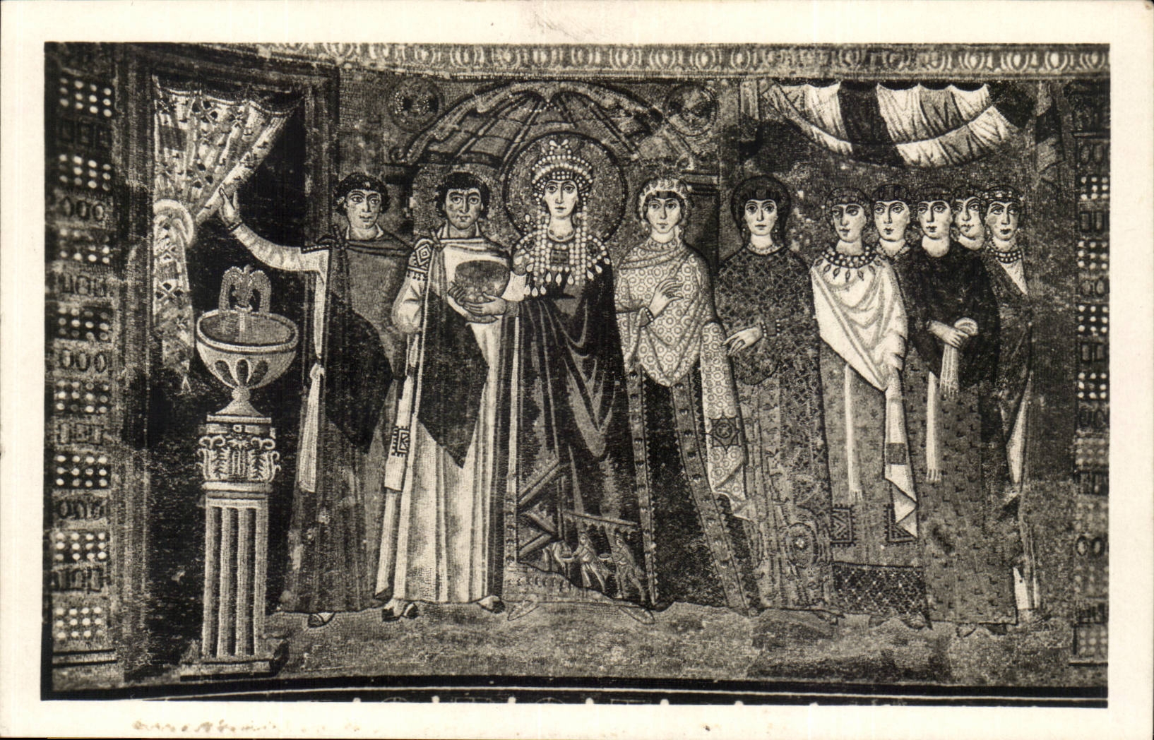 Italy - Italy - Ravenna - Tempio di S Vital Mosaico representing the Teodora empress - CPA