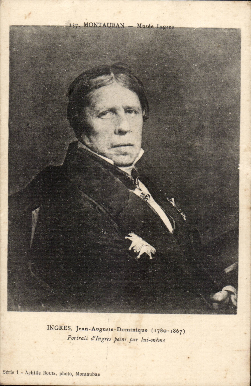 CPA Montauban Museum Ingres Portrait des Malers durch ihn selben