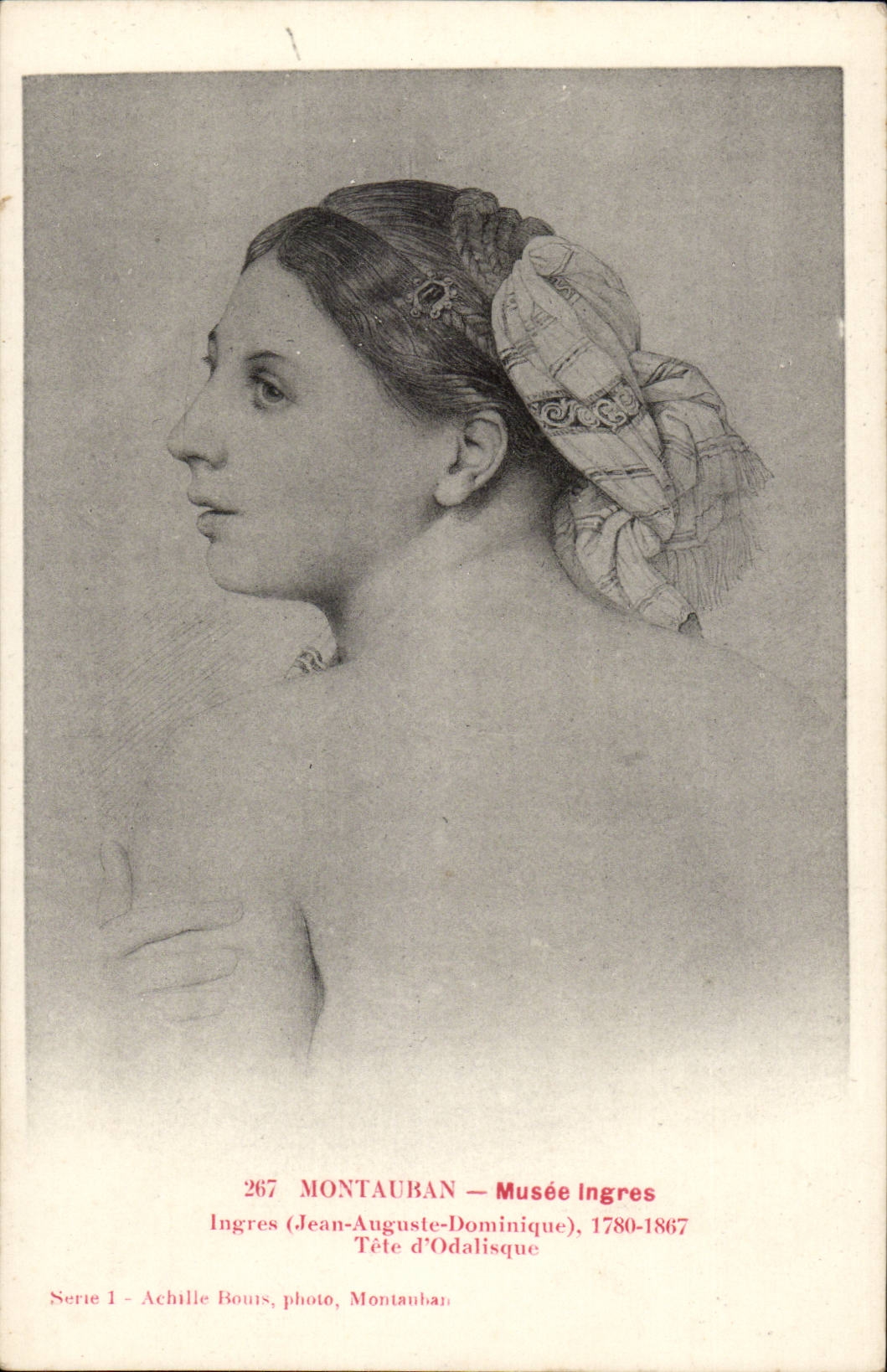 CPA Montauban Museum Ingres Kopf von Odalisque