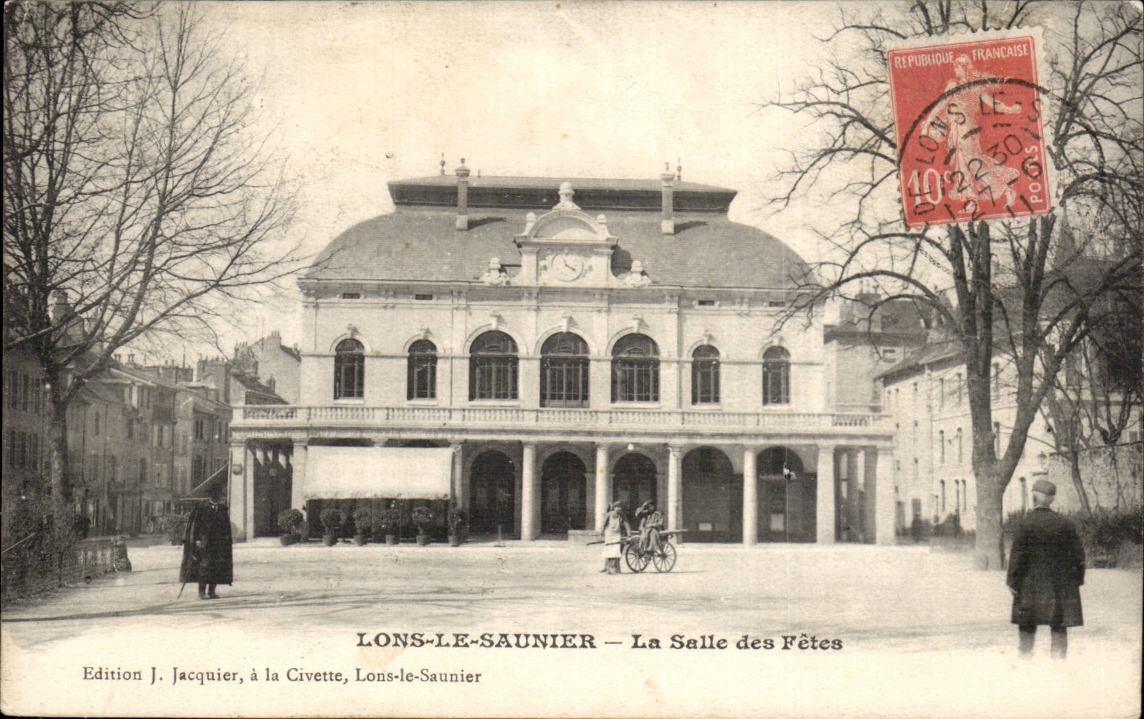 Lons the Salt maker - the Village hall - Bicycle - CPA