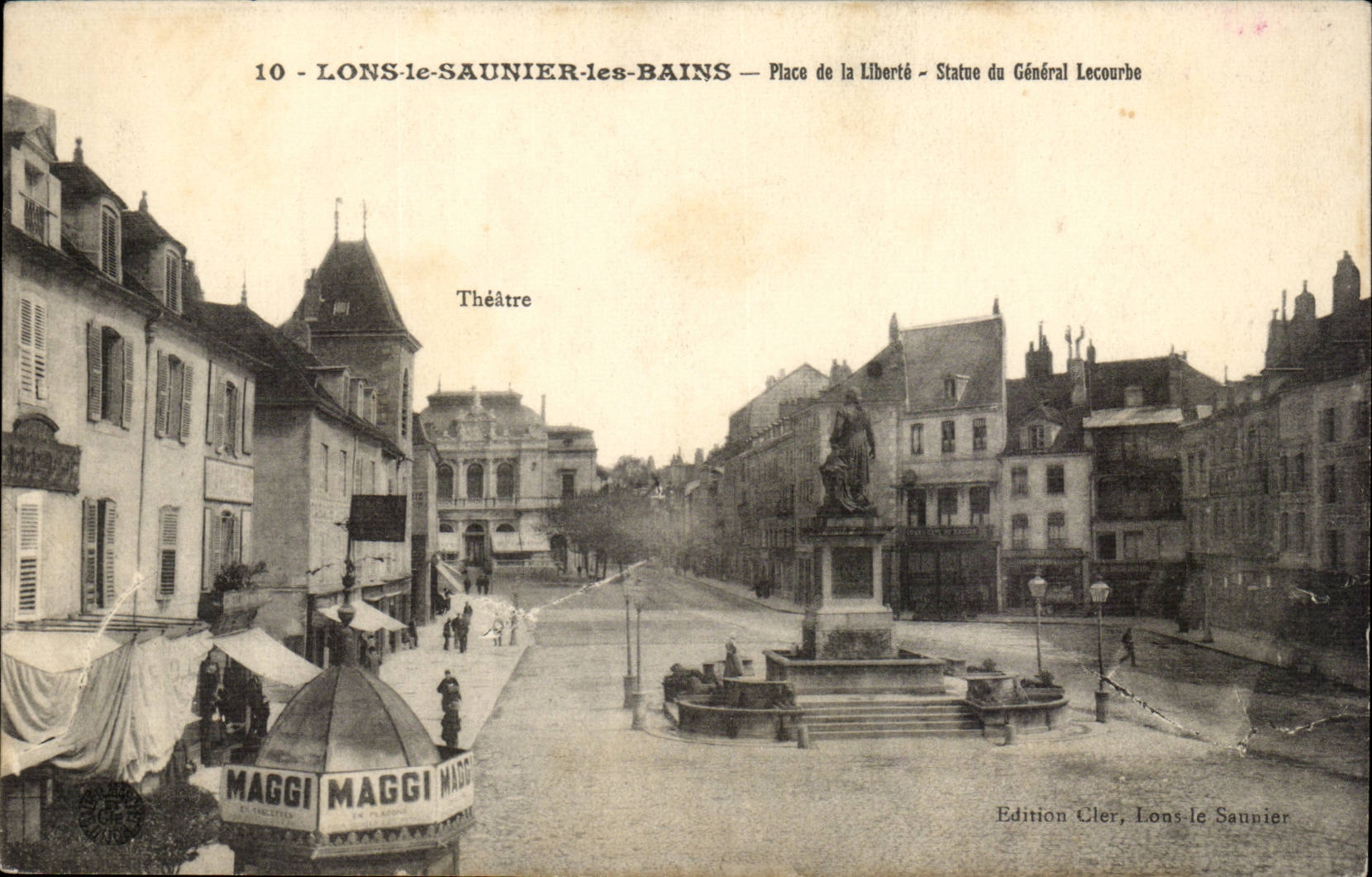 Lons the Salt maker - Place of Freedom - Statue of General Lecourbe - CPA