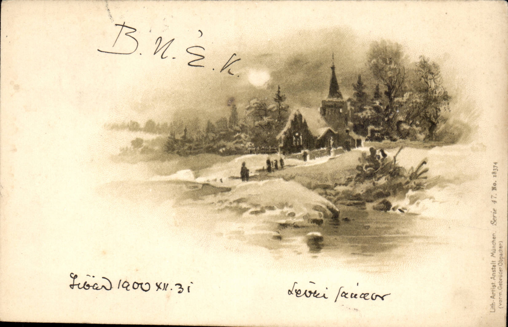 Kunste - Tabelle - Dorf unter balnket weg vom Schnee CPA (ungarisches Diagramm Ungarn Ungarn)