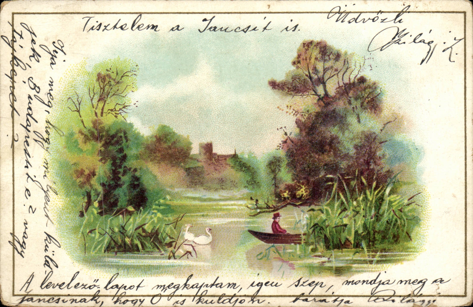 Kunste - Tabelle - das Boot das ein schwimmt hat ruhige Lagen - Boot - CPA (ungarisches Diagramm Ungarn Ungarn)