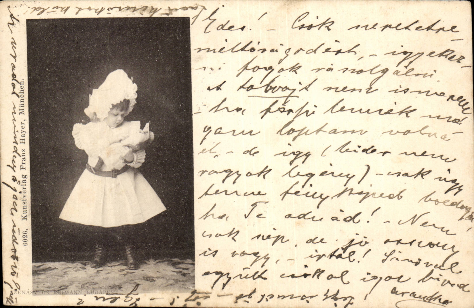 Fantasy - Child - Girl in frilly dress - CPA (Hungarian chart Hungary Hungary)