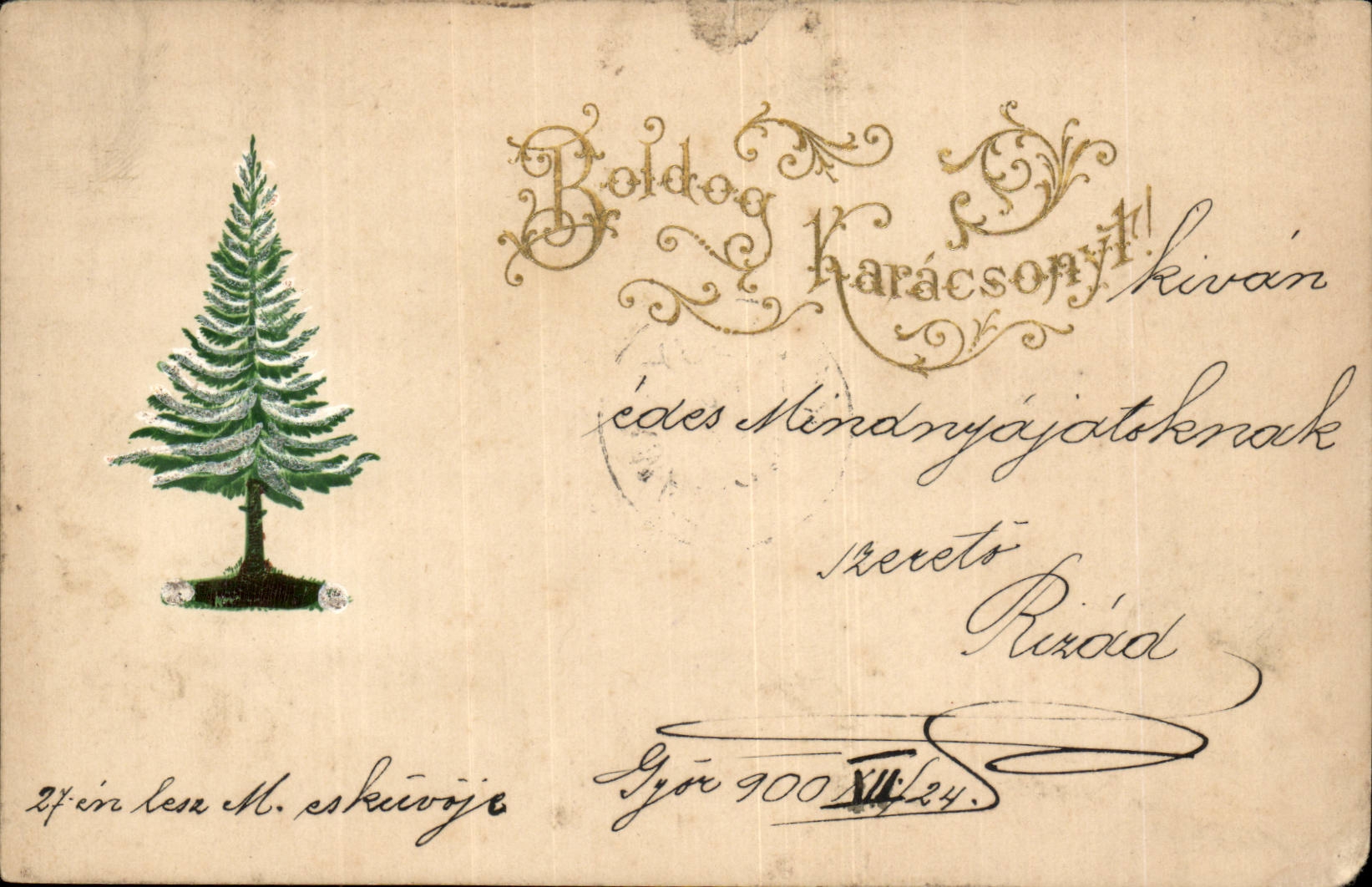 Festivals - Christmas tree - Dainty little Christmas Tree (Hungarian chart Hungary Hungary)