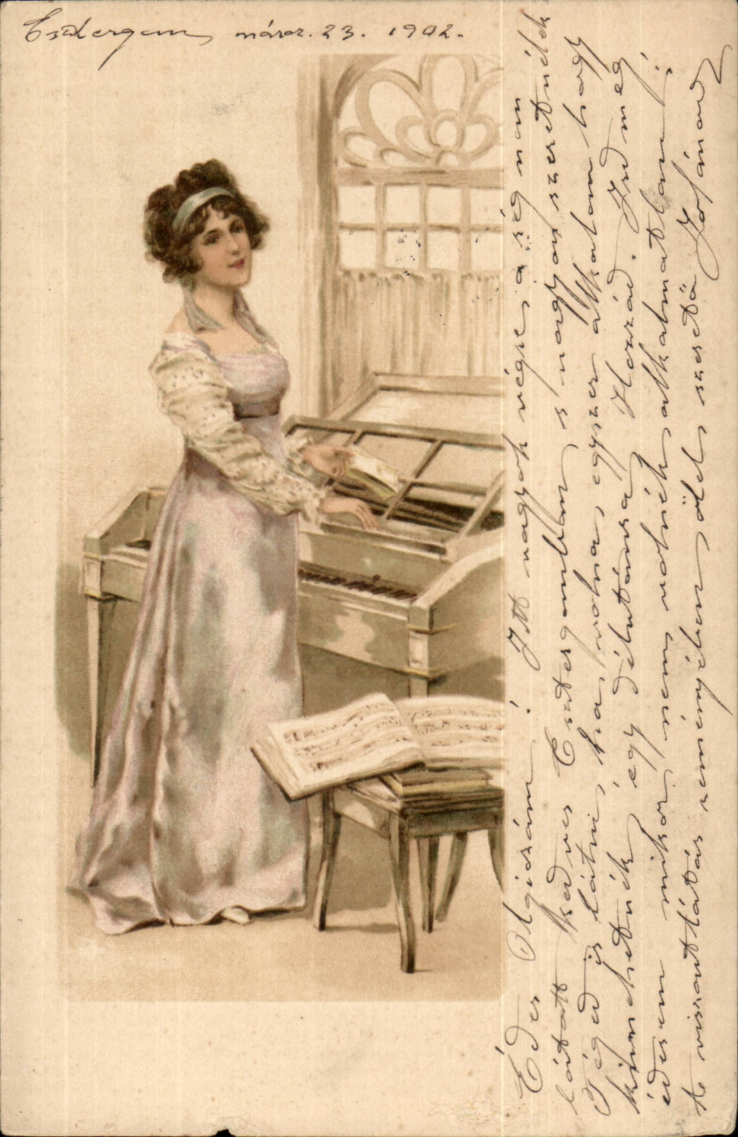 imagination - Woman - piano - klavier - Music - intrument - CPA (Hungarian chart Hungary Hungary)