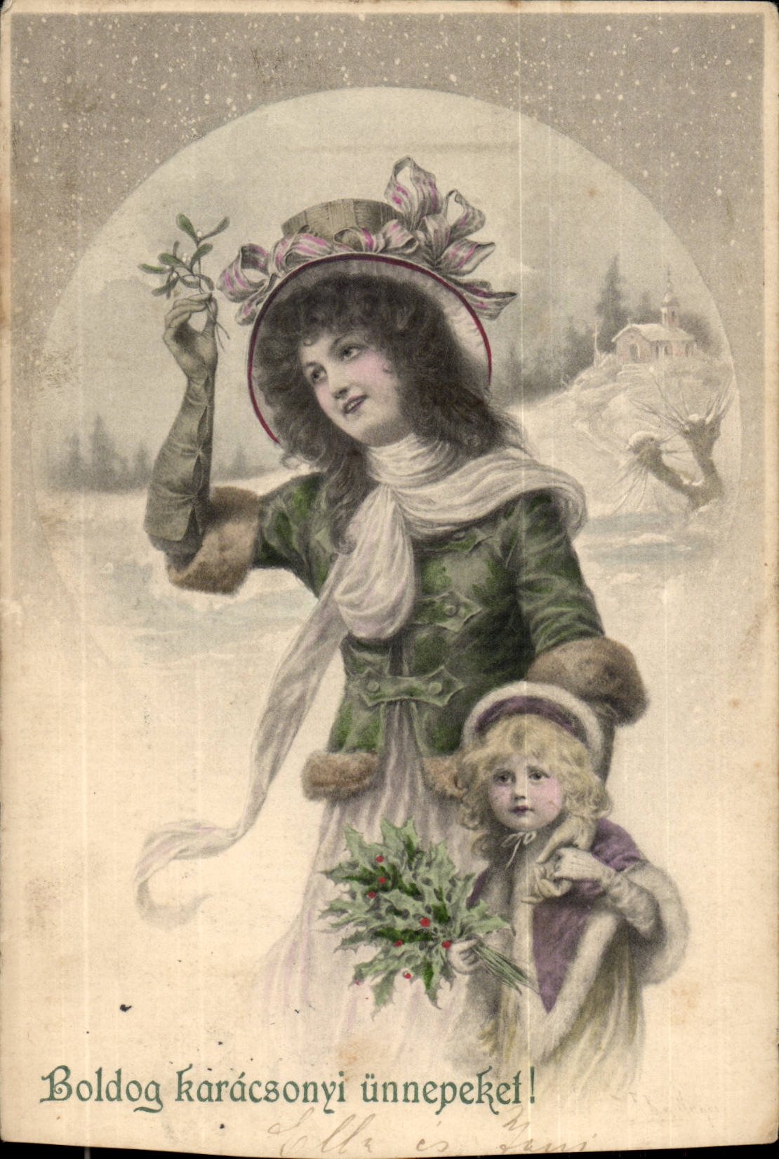 Fantasy - Child wife - Beautiful Woman with uplifted gauze CPA