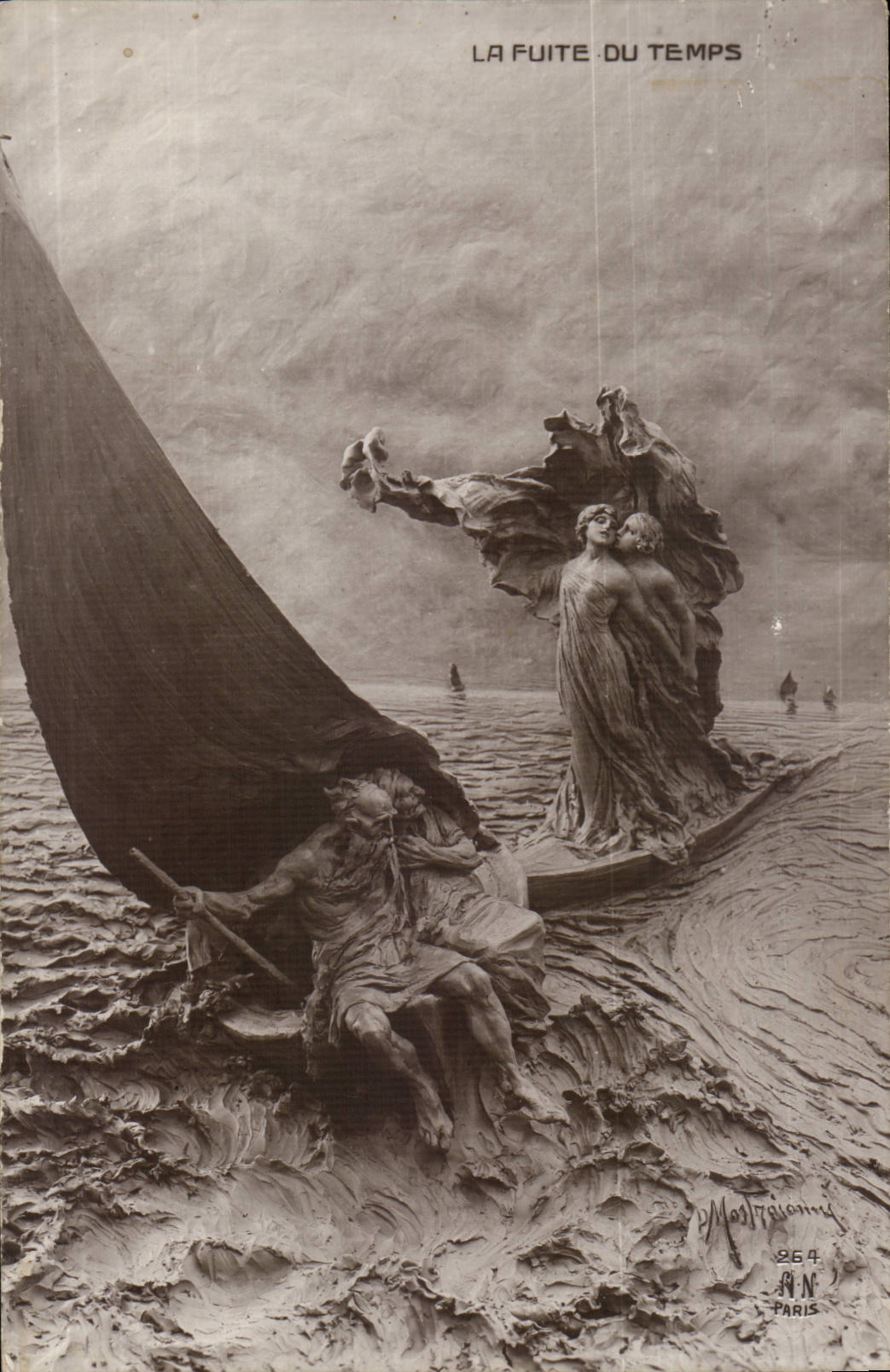 Fantasy - Woman - the Escape of Time CPA