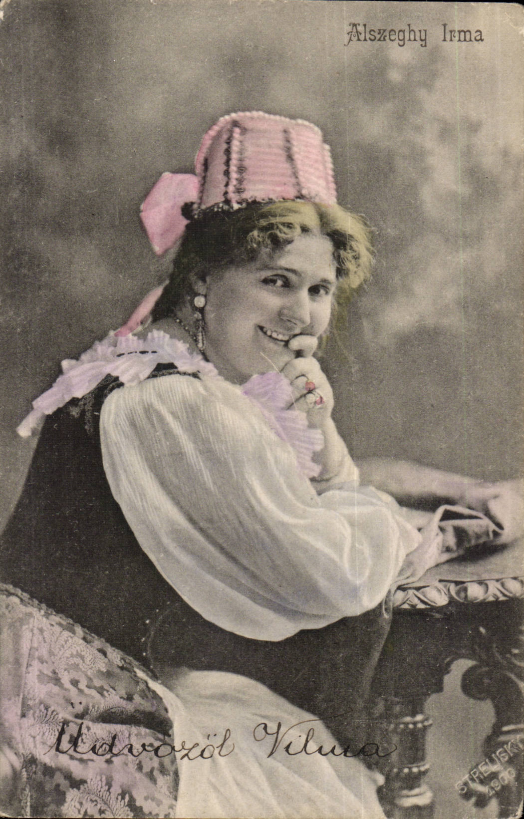 Fantasy - Woman - Busty Woman in traditional hat (Hungarian chart Hungary Hungary)