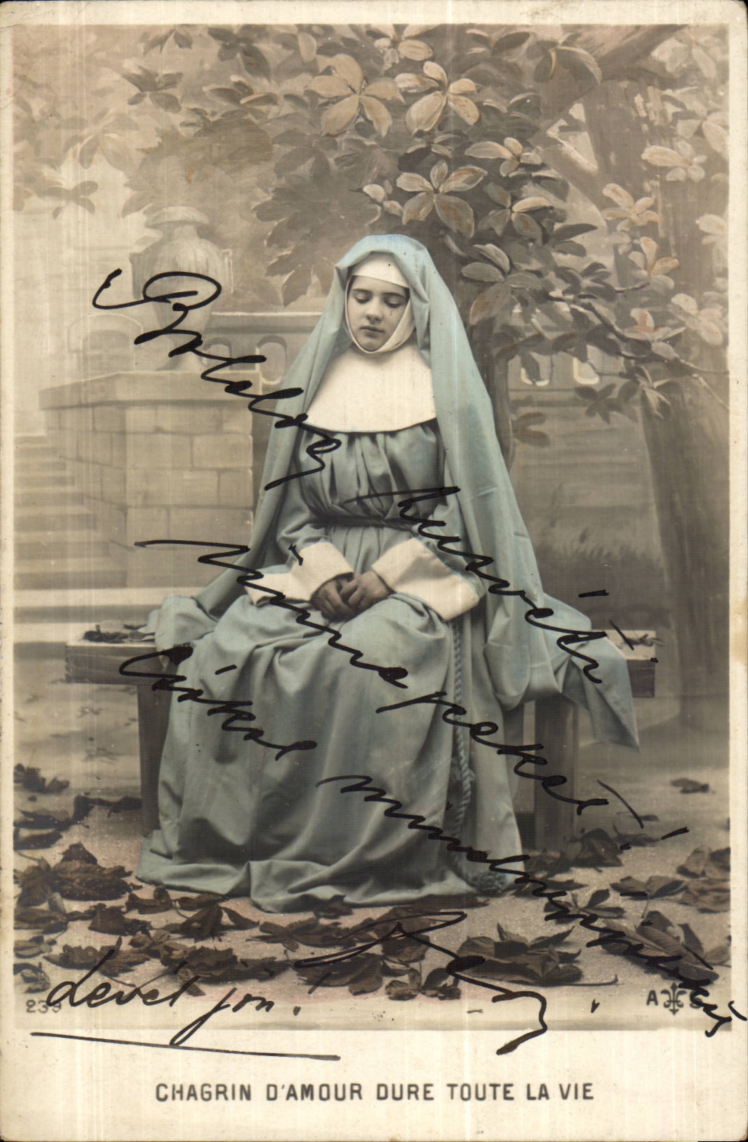 Fantasy - Woman - Nun in prayer (Hungarian chart Hungary Hungary) - CPA