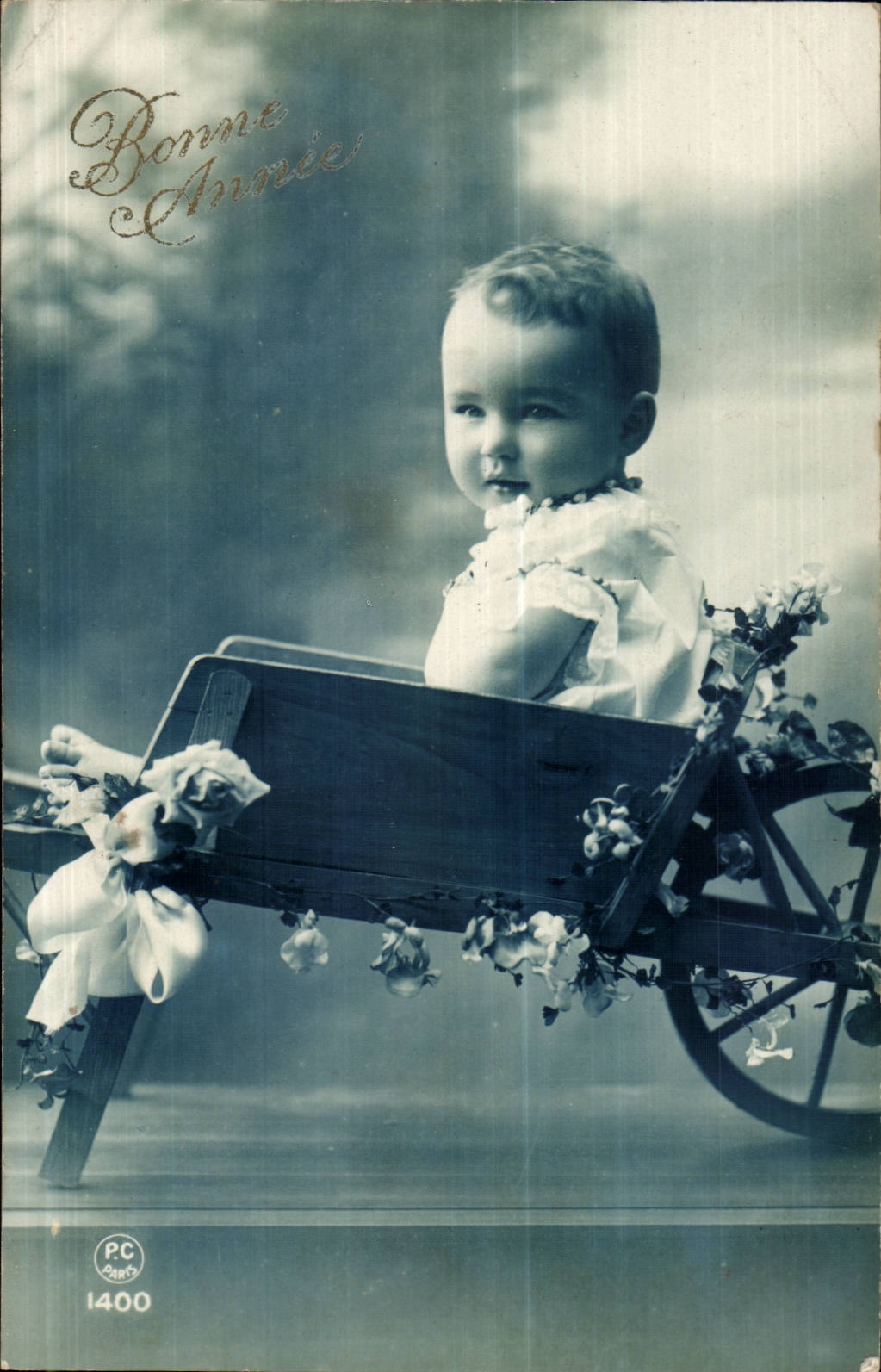 Festivals - Happy New Year - Baby - Baby in wheelbarrow - CPA