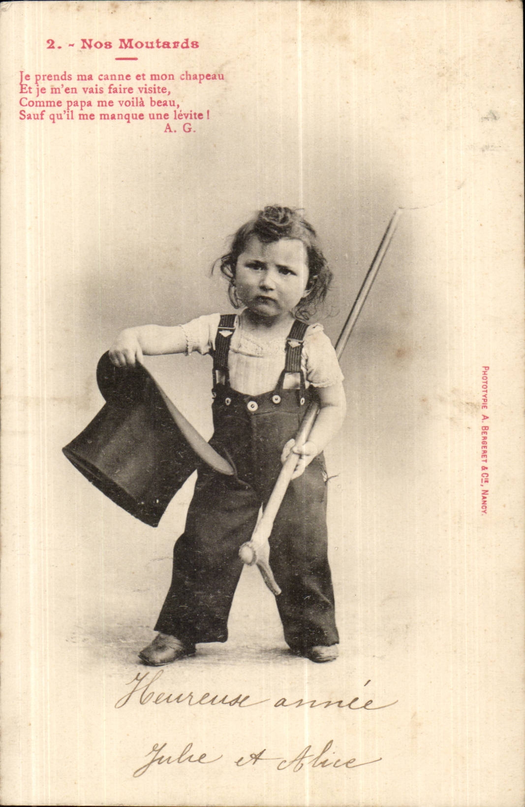 Fantasy - Child - Our Kids - Child with duck and tophat - CPA