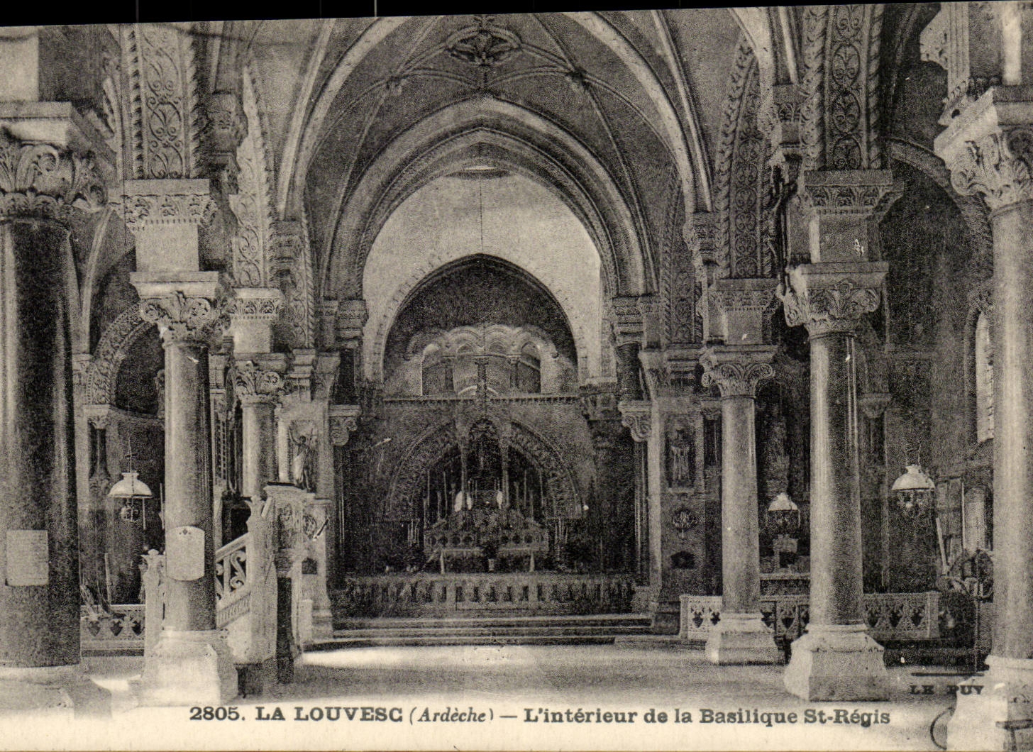 Louvesc CPA interior of the basilica St Denis