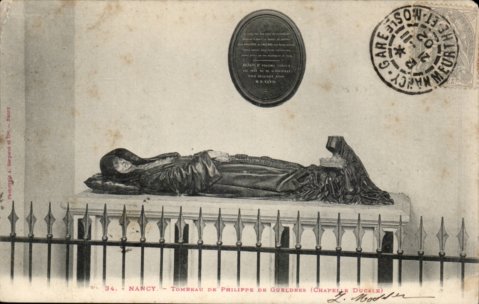 Nancy CPA Tombeau de Philippe de gueldres (chapelle ducale)
