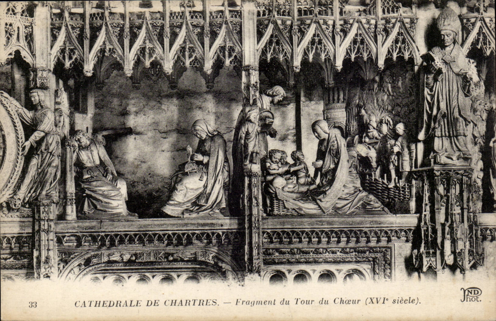 Cathedral of Chartres CPa Fragment of the turn of the chorus (16th)