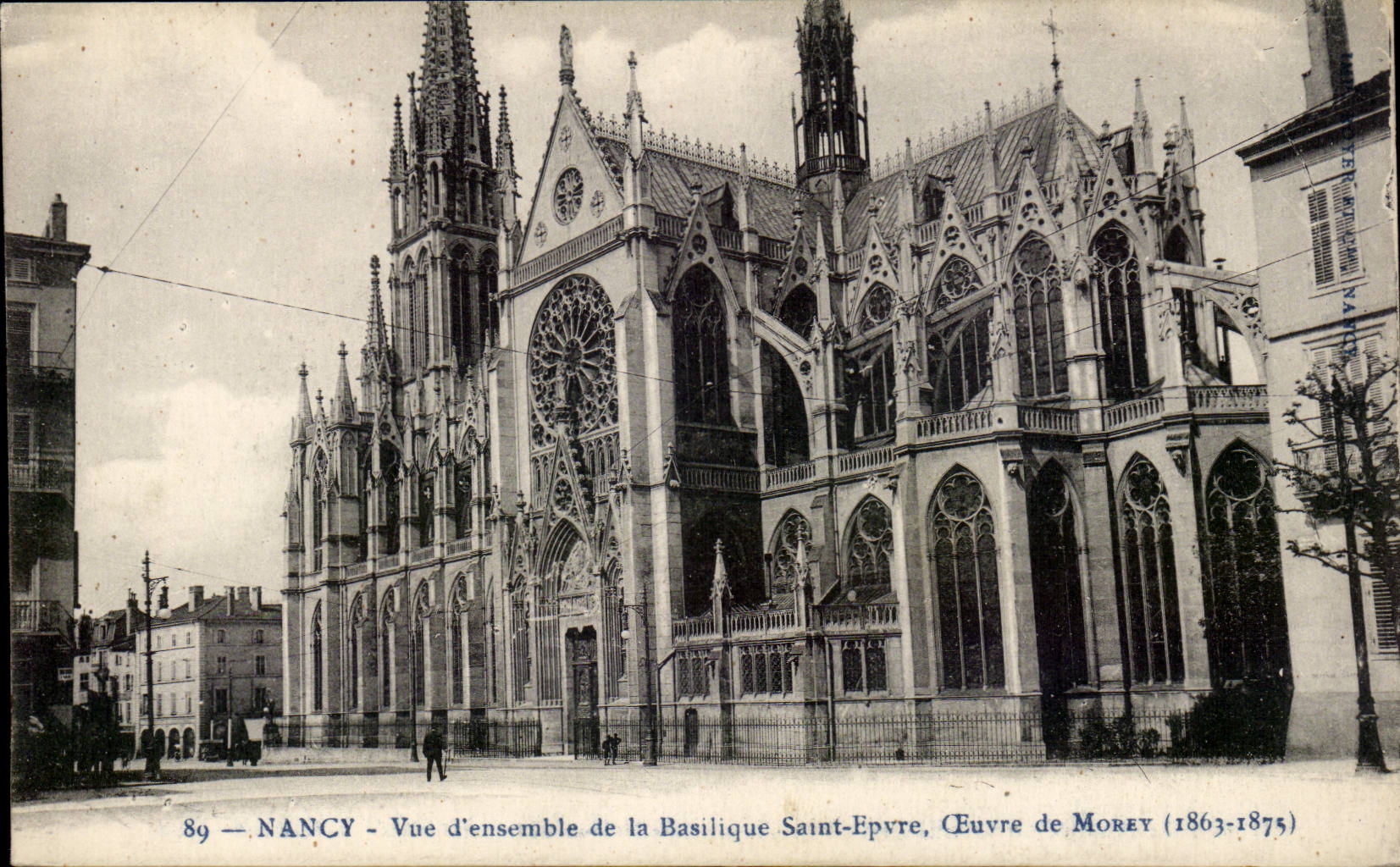Nancy CPA Vue d'ensemble de la basilique Saint Epvre oeuvre de Moret (1863 1873)