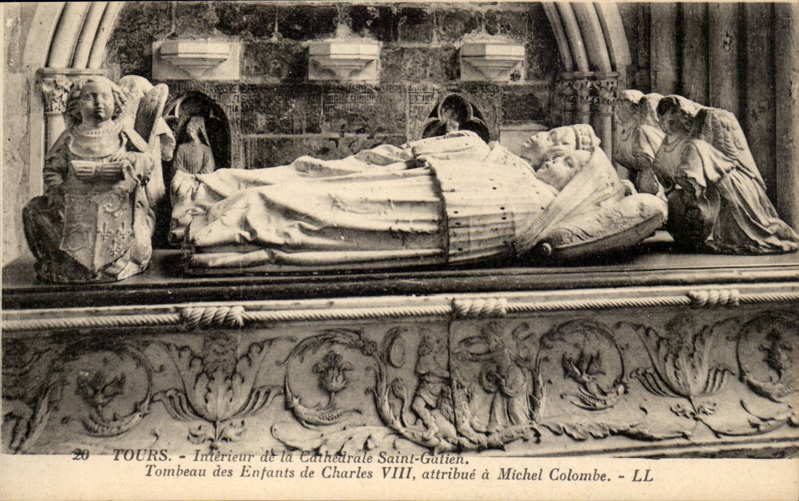 Tours - Interieur de la Cathedrale Saint Gatien - Tombeaux des Enfants de Charles VIII CPA -