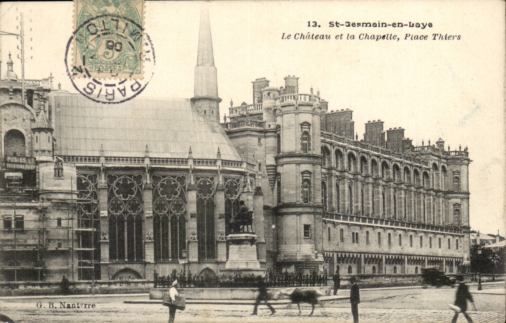 Saint Germain in Bush hammer - the Castle and Vault CPA -