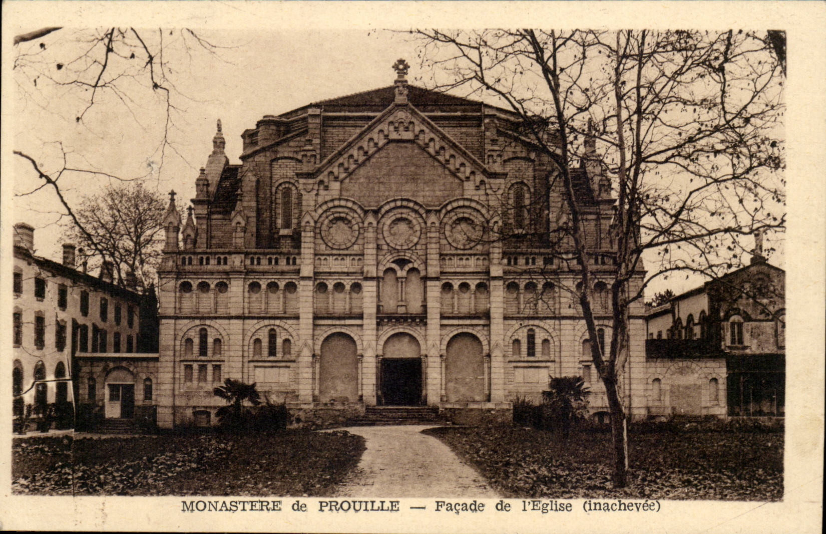 Monaster de Prouille - Frontage of Church CPA -