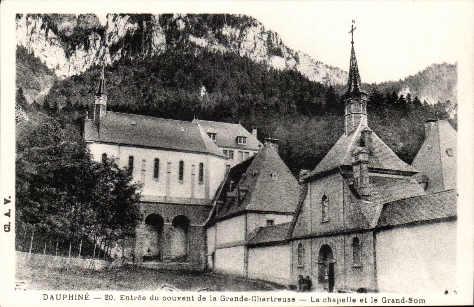 Eingangs-Kloster von grossem Chartreuse - La Chapelle und grosses Som CPA -