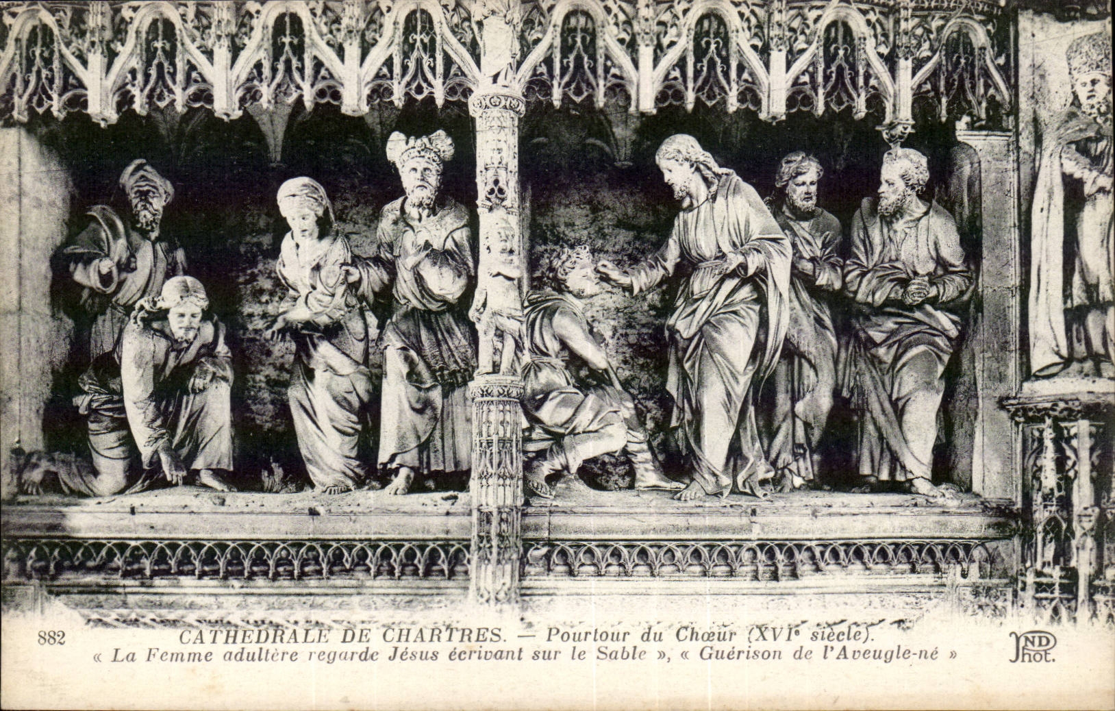 Cathedral of Chartres CPA Circumference of the chorus the adulteress Jesus