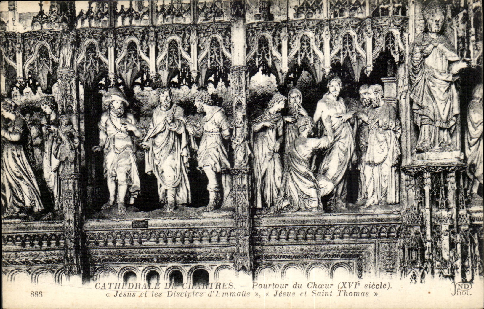 Cathedral of Chartres CPA Circumference of the Jesus chorus and the disciples D Immaus