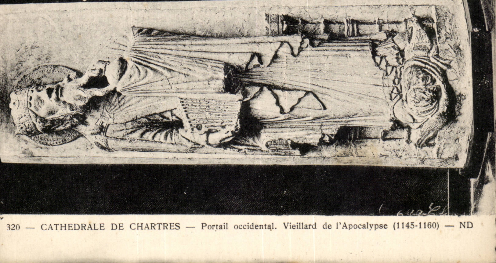 Cathedral of Chartres CPA Western Gate Old man of L apocalypse